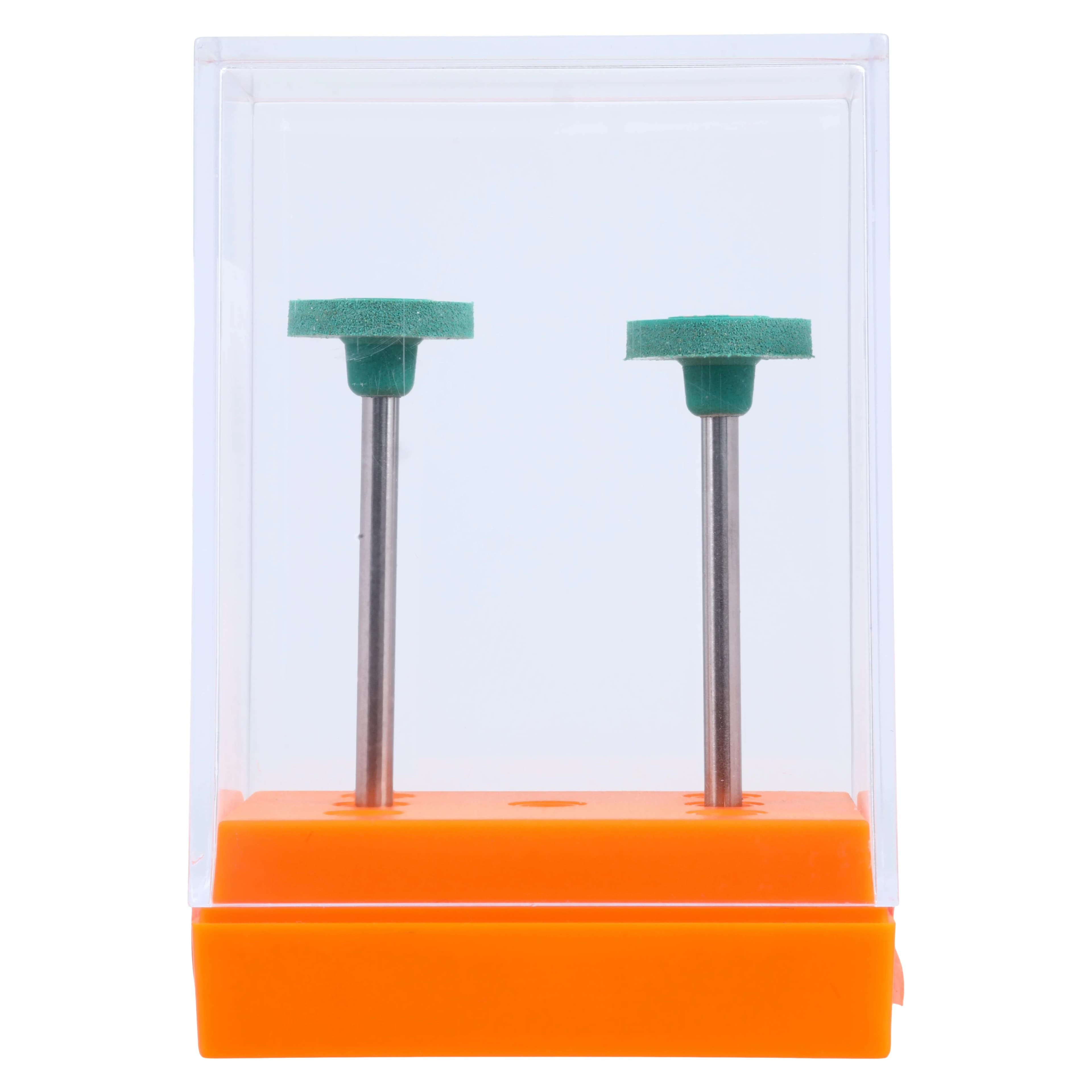 Meisinger 9749G-110 HP Diamond Impregnated Ceramic Polisher, Coarse, Wheel Shape, Green/Orange, 11mm Head, 2/Pk thumbnail 4