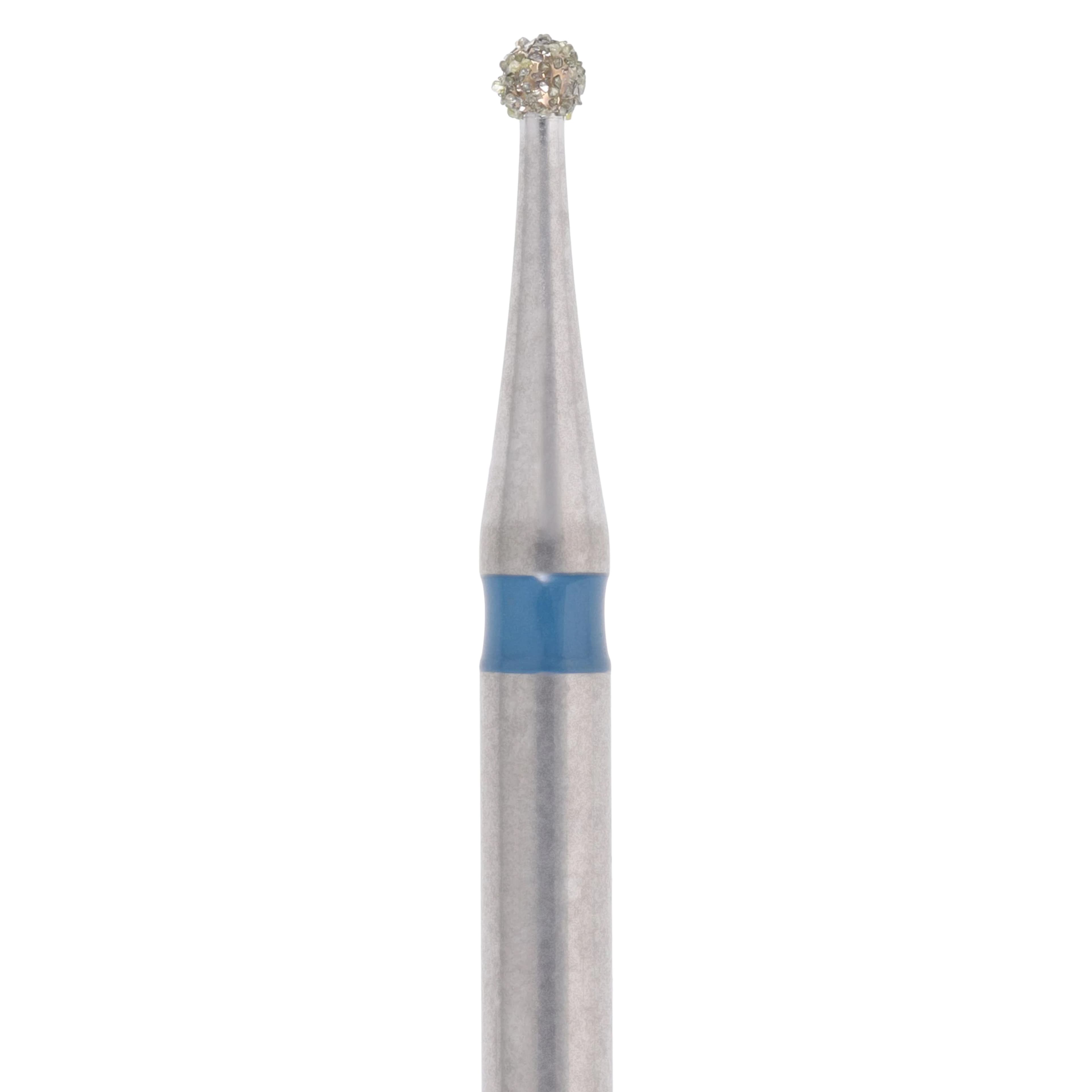 Meisinger Singles Disposable Diamond Bur, FG, Round, 1.0mm, Medium Grit, Blue Ring, #0110M, 25/Pkg thumbnail 2