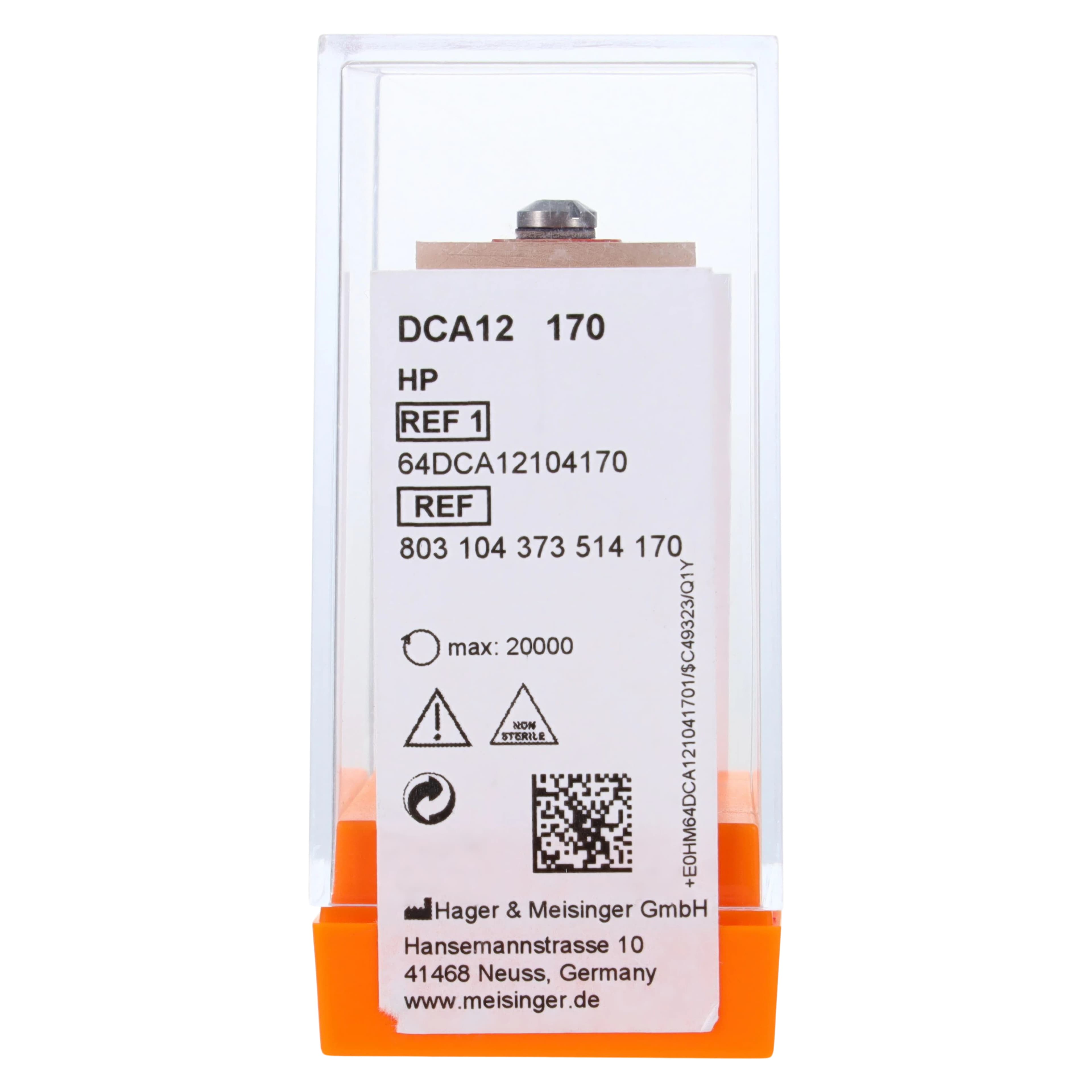 Meisinger DCA12.170 Zirconia Polisher, HP Handpiece, Wheel Shape, Fine Brown/Orange, High Shine, 17mm Head, 1/Pk thumbnail 3