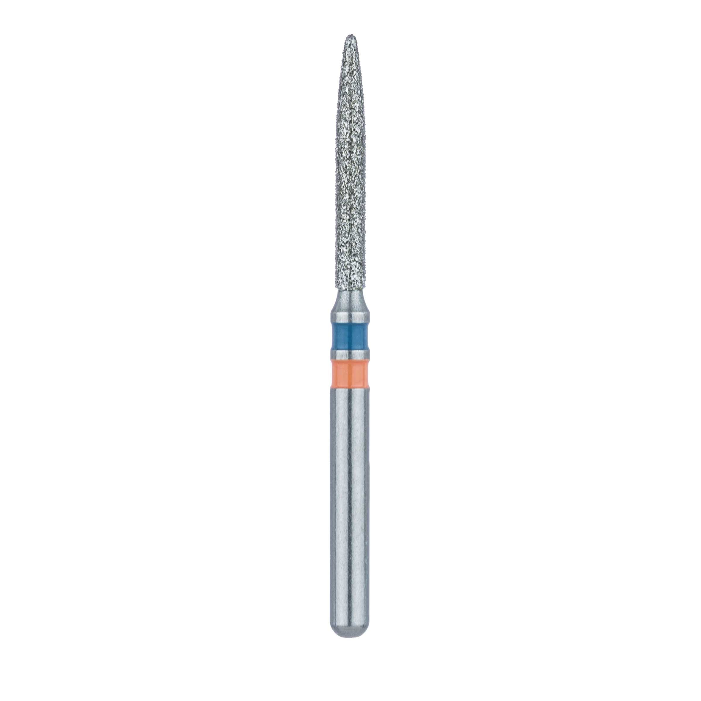 Meisinger Zirconia Diamond Bur, FG, Flame, #863, 1.2 mm, Medium Grit, Blue, 5/Pk, Z863-012-FG thumbnail 2