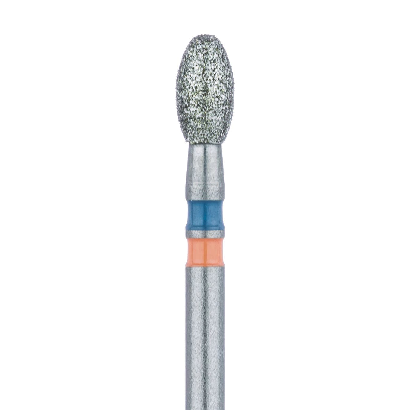 Meisinger Zirconia Diamond Bur, Friction Grip, #833, Football/Egg Shape, Medium Grit, 2.3 mm Head Diameter, 4.2 mm Working Length, 5/Pk, Z833-023-FG - Zirconia Diamond Bur, Friction Grip, 833, 2.3 mm, 5/Pk, Z833-023-FG - Image 1