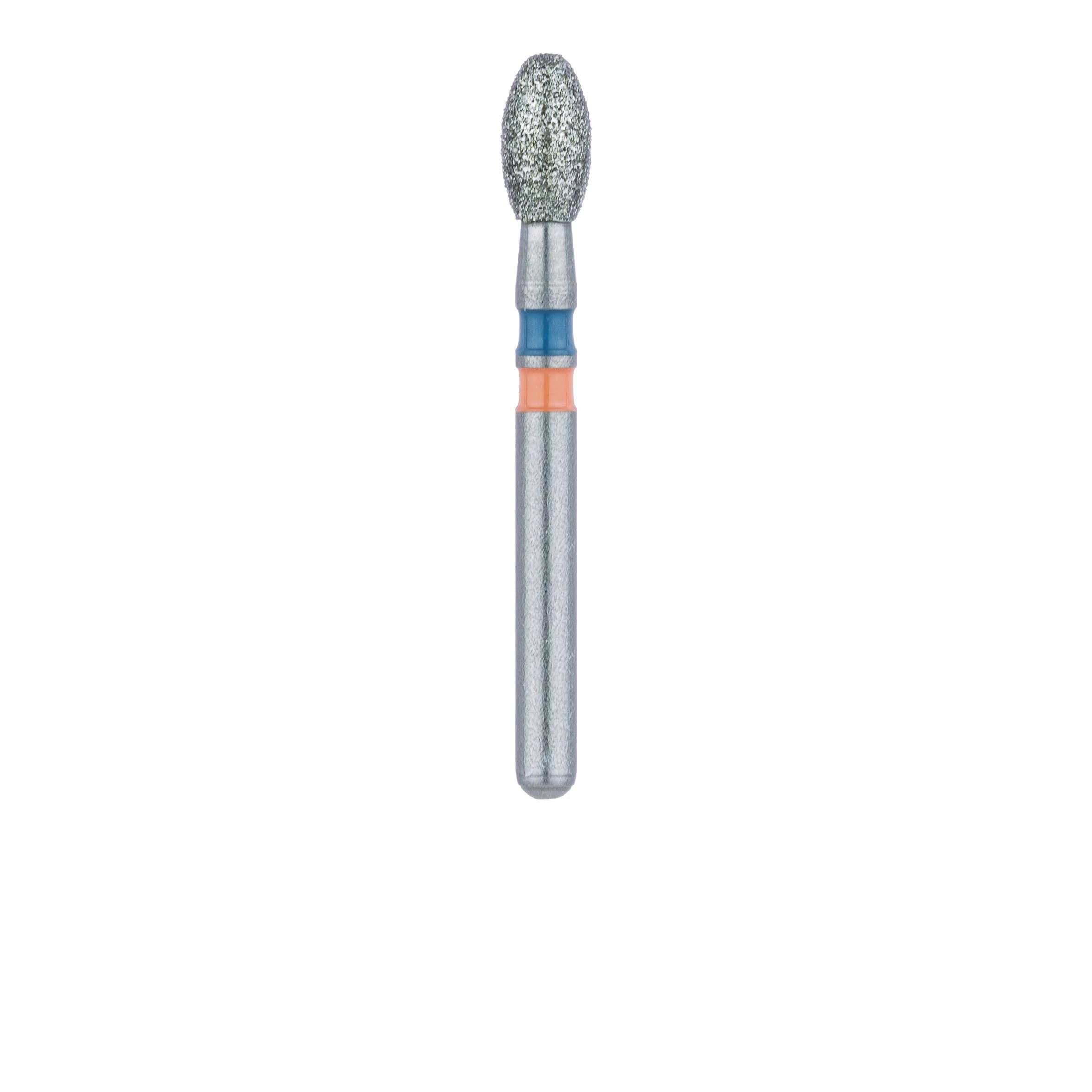 Meisinger Zirconia Diamond Bur, Friction Grip, #833, Football/Egg Shape, Medium Grit, 2.3 mm Head Diameter, 4.2 mm Working Length, 5/Pk, Z833-023-FG thumbnail 2