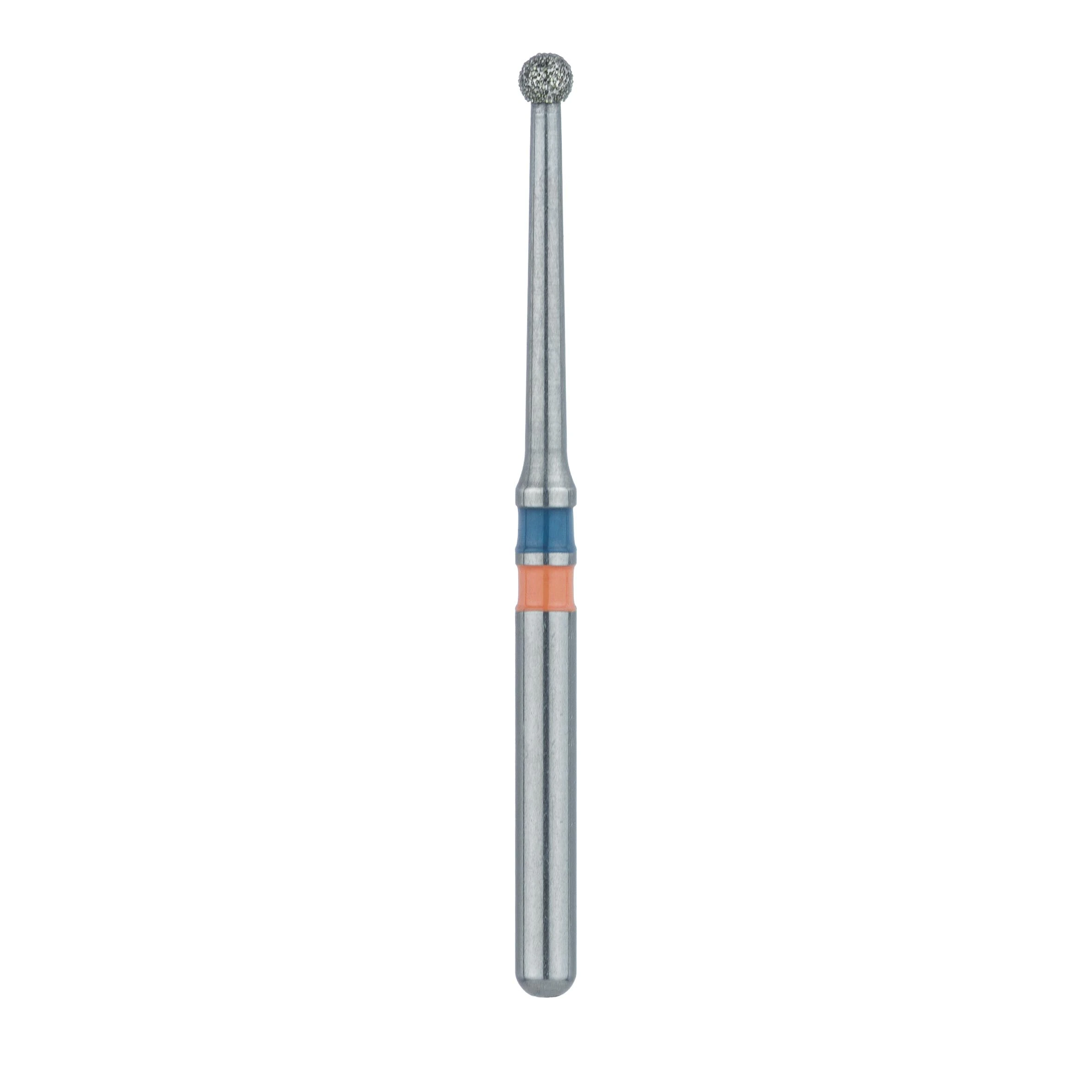 Meisinger Zirconia Diamond Bur, FG, Long Neck Round, #801-014M, 1.4 mm, Medium Grit, Blue, 5/Pk, Z801L-014-FG thumbnail 2