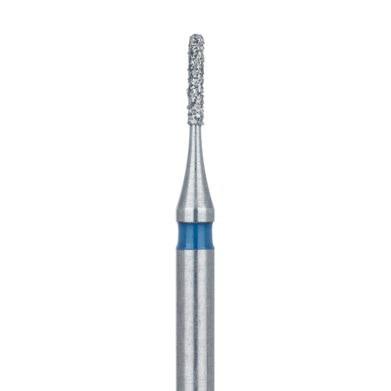 Meisinger FG Microdia Diamond Bur, M880-007, Round End Cylinder, 0.7 mm Diameter, Medium Grit, Blue Ring, Friction Grip, 5/Pack - Meisinger FG Microdia Diamonds - M880-007 - Image 1