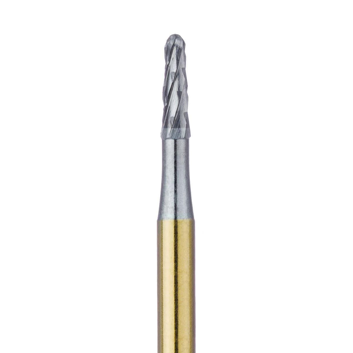 Meisinger HMG23RX-012-FG Tungsten Carbide Crown Cutter Bur, Round End Cross Cut Taper, ISO #1701, 1.2 mm Diameter, Friction Grip, 5/Pkg - Tungsten Carbide Burs for Metal Cutting – Round End Cross Cut Taper, HMG23RX-012-FG, ISO #1701, 1.2 mm Diameter, 5/Pkg - Tungsten Carbide Burs for Metal Cutting – Round End Cross Cut Taper, HMG23RX-012-FG, ISO #1701, 1.2 mm Diameter, 5/Pkg - Image 1