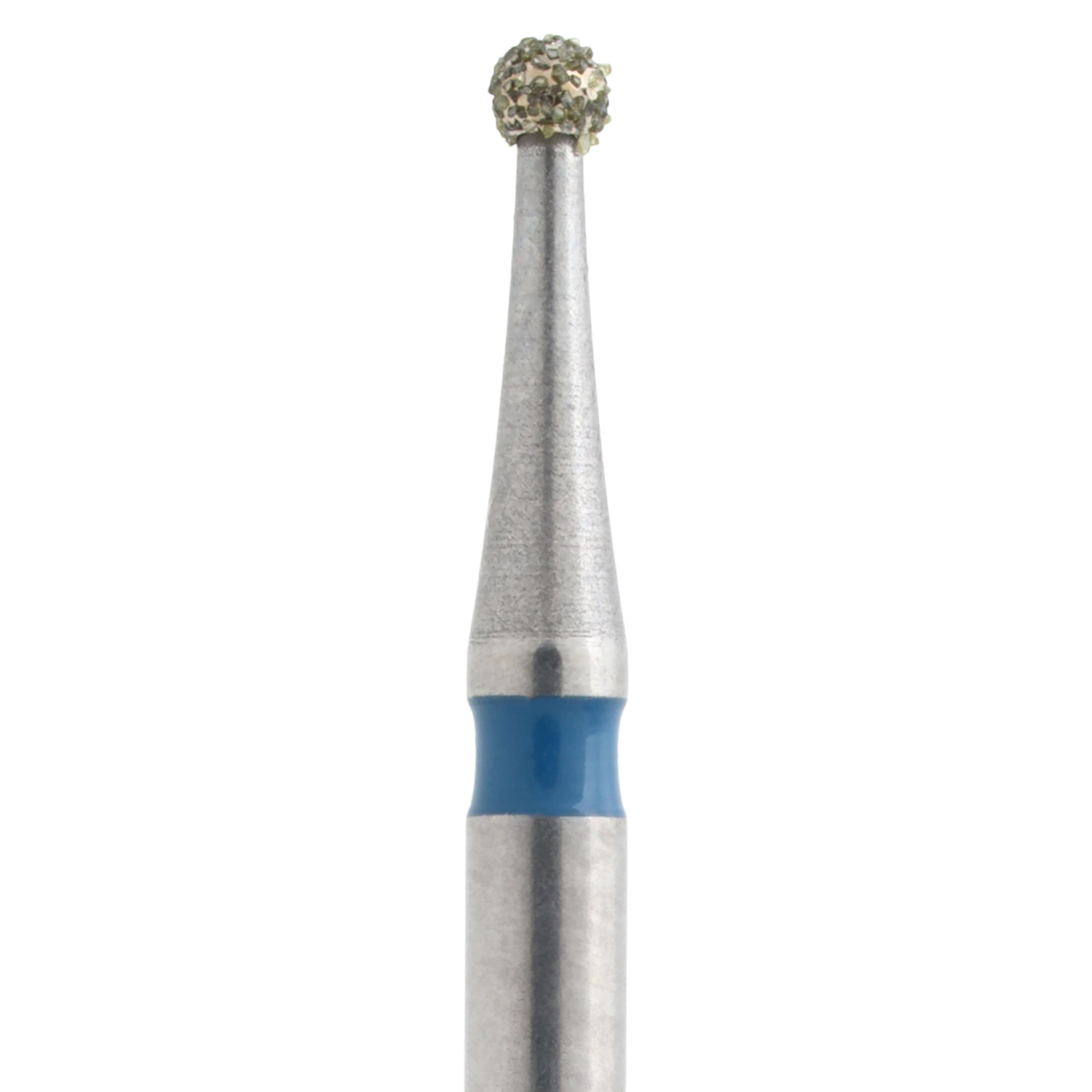 Meisinger Singles Disposable Diamond Bur FG Round 0112M, Medium Grit, 1.2mm, Blue Ring, Sterile, 25/Bx thumbnail 2