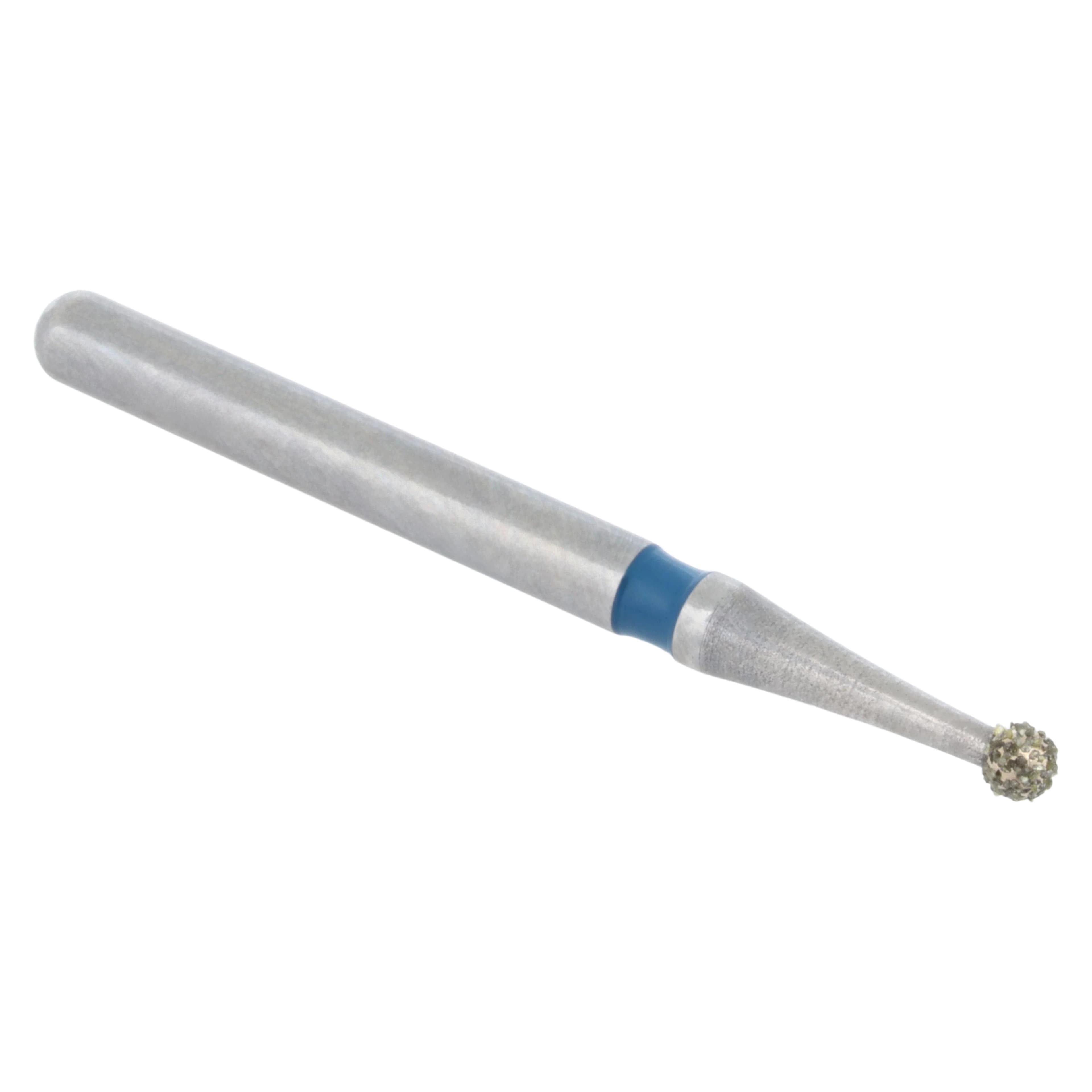 Meisinger Singles Disposable Diamond Bur FG Round 0112M, Medium Grit, 1.2mm, Blue Ring, Sterile, 25/Bx thumbnail 3