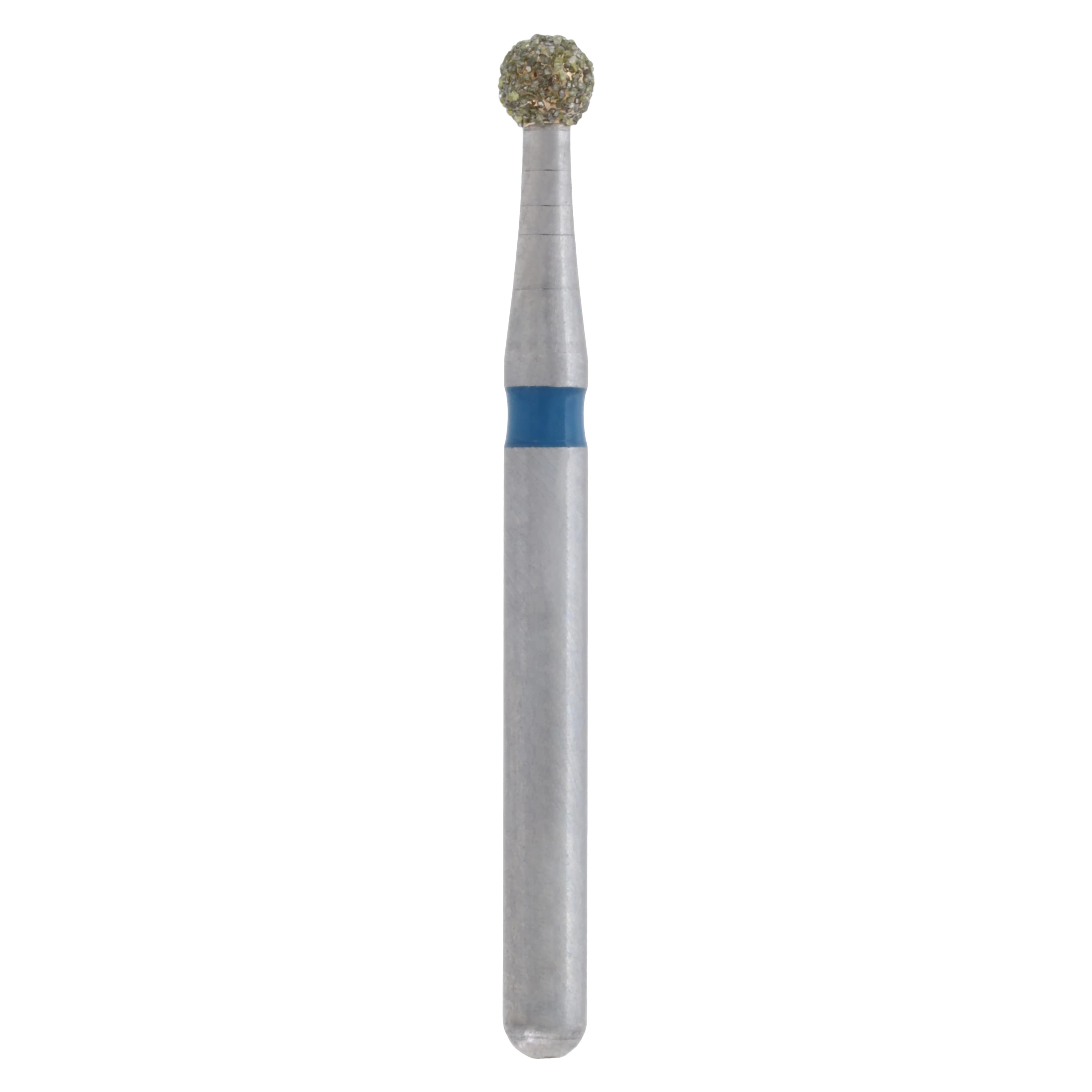 Meisinger Singles Disposable Diamond Bur, FG, Round, Medium Grit, 1.8mm, #0118M, 25/Pack - Meisinger FG Single-Use Diamonds - Medium - #0118M - Image 1