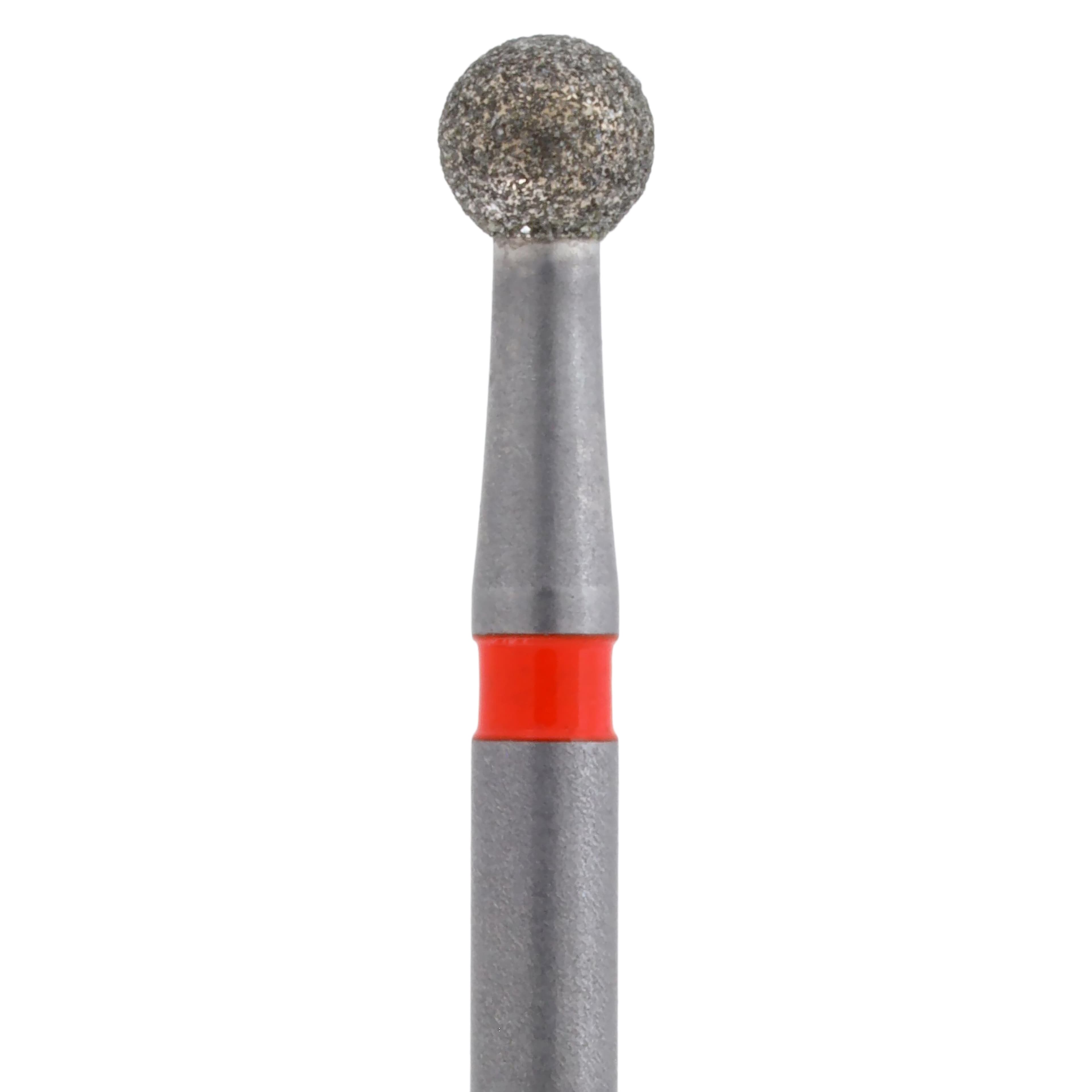 Meisinger Single-Use Sterile Diamond Bur, Friction Grip, Round, #0123F, 2.3 mm, Fine, Red, 25/Pk thumbnail 2