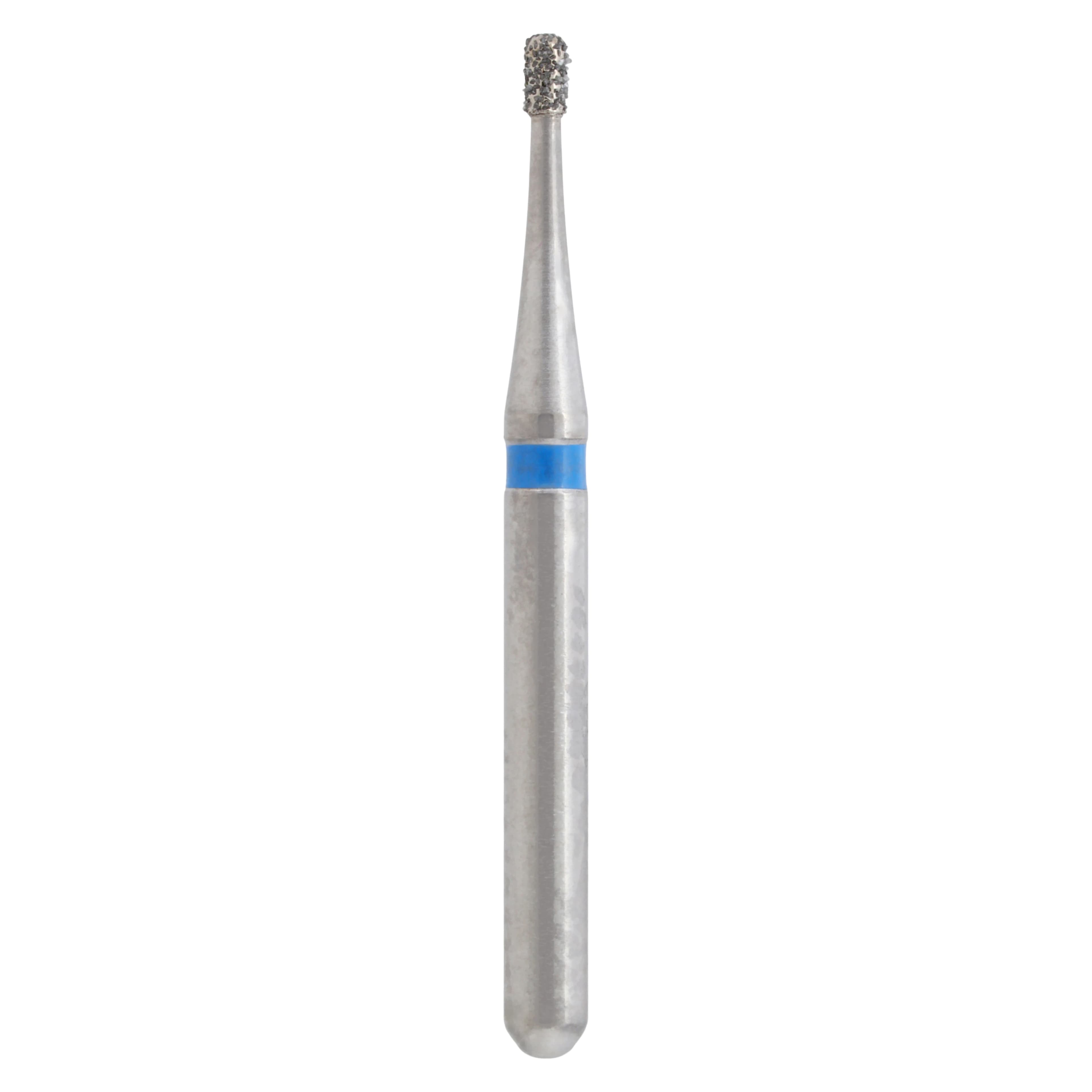 Meisinger Singles Disposable Diamond Bur, Friction Grip, Pear Shape, Medium Grit, 0.8 mm Head Diameter, Blue Ring, 25/Pk, #0508M - Single-Use Sterile Diamond Bur, Friction Grip, Pear, 0508M, 0.8 mm, Medium, Blue, 25/Pk, 0508M - Image 1