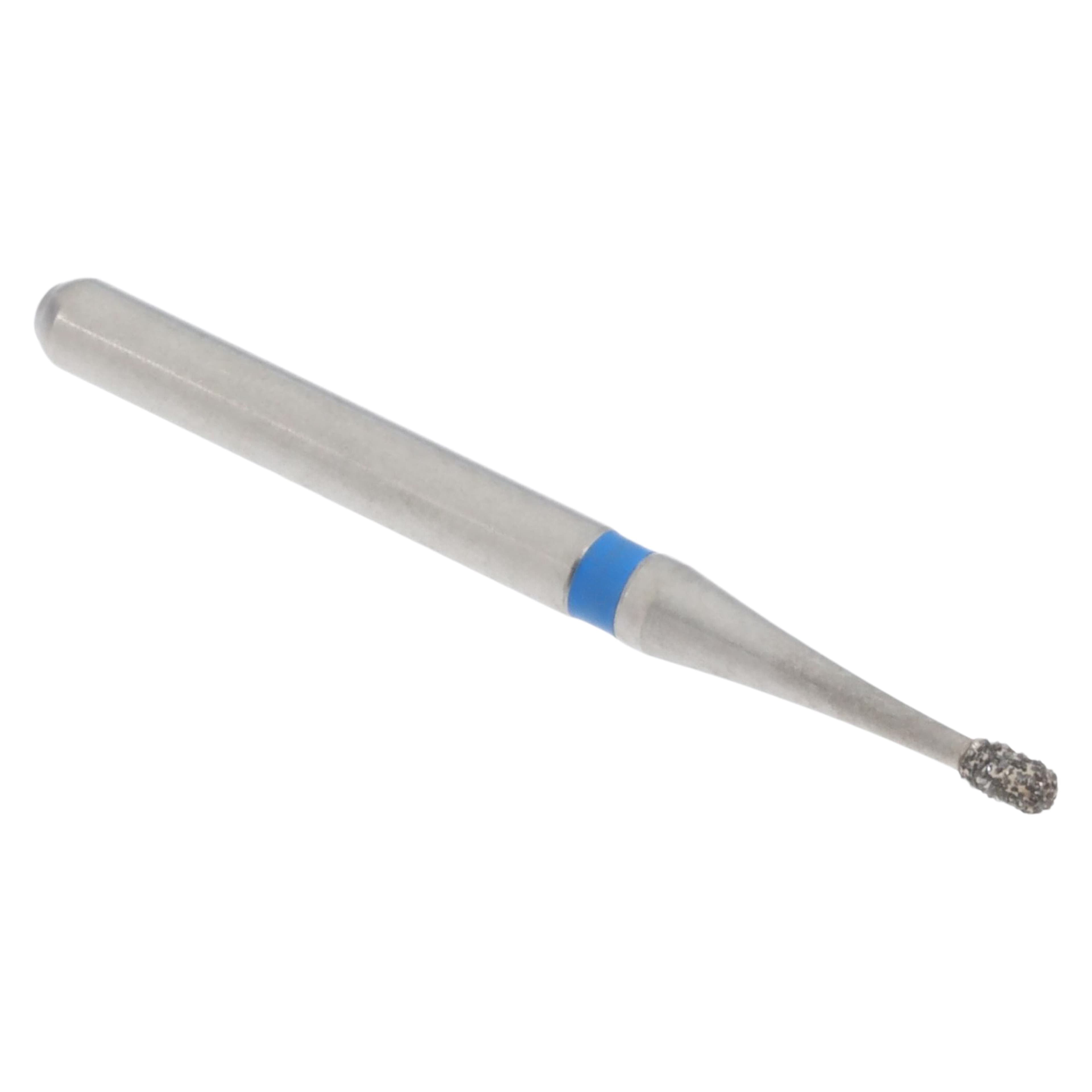 Meisinger Singles Disposable Diamond Bur, Friction Grip, Pear Shape, Medium Grit, 0.8 mm Head Diameter, Blue Ring, 25/Pk, #0508M thumbnail 3