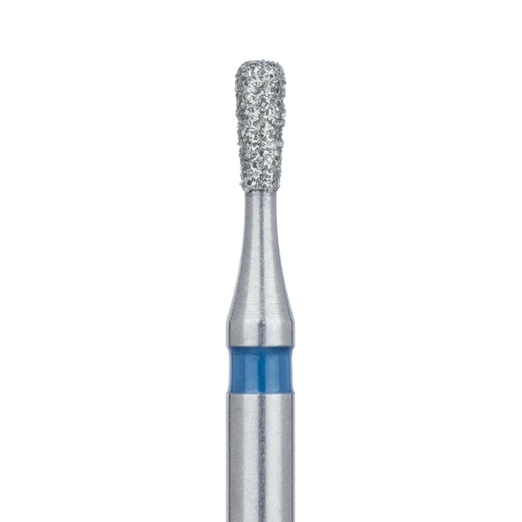 Meisinger FG #0512M Medium Pear Shaped Single-Use Diamond Bur, Friction Grip, 1.2mm Head, 2.7mm Length, Blue Band, 25/Pk thumbnail 2