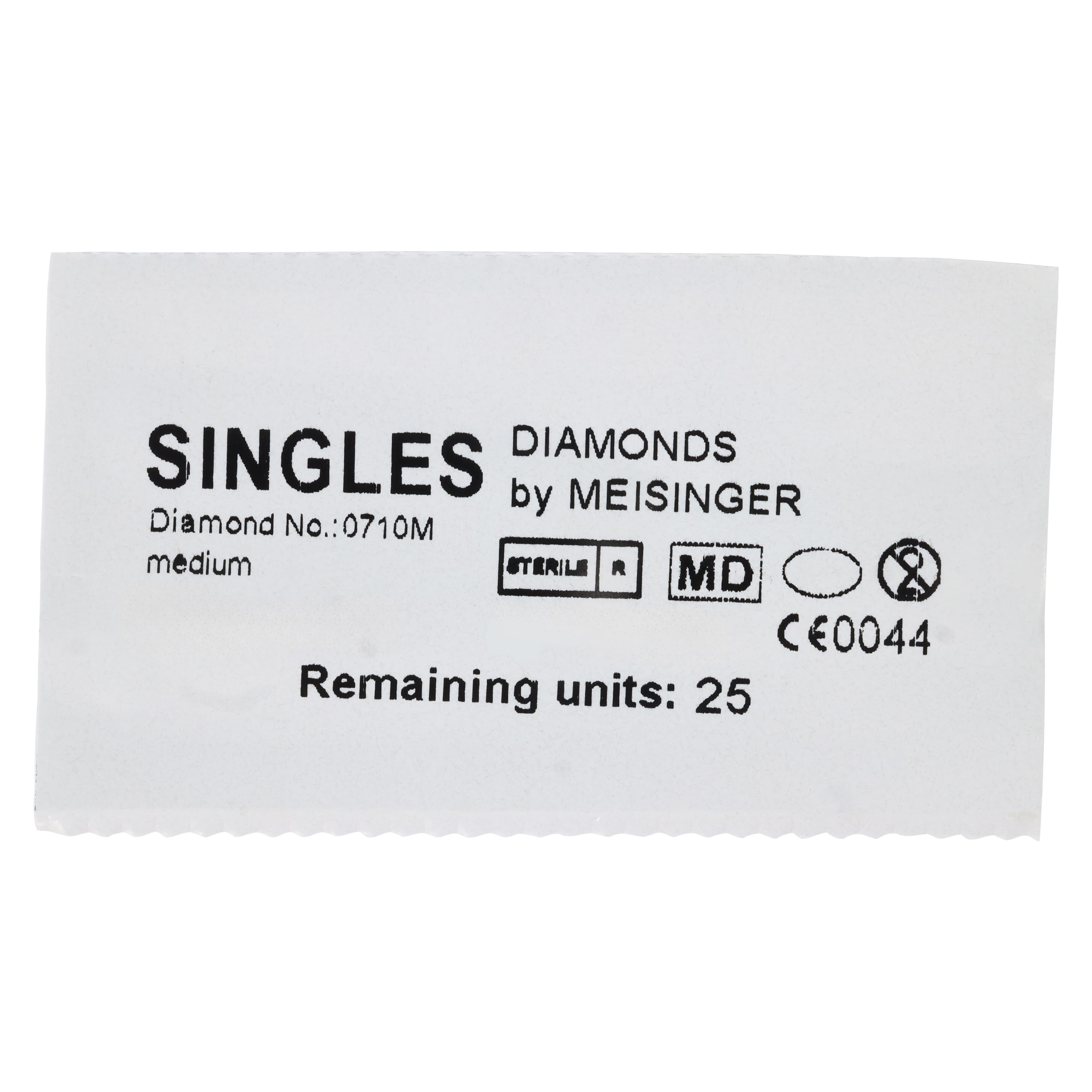 Meisinger Single-Use Sterile Diamond Burs, FG, Cylinder Flat End, #0710M, 1.0 mm, Medium, Blue, 25/Pk thumbnail 10
