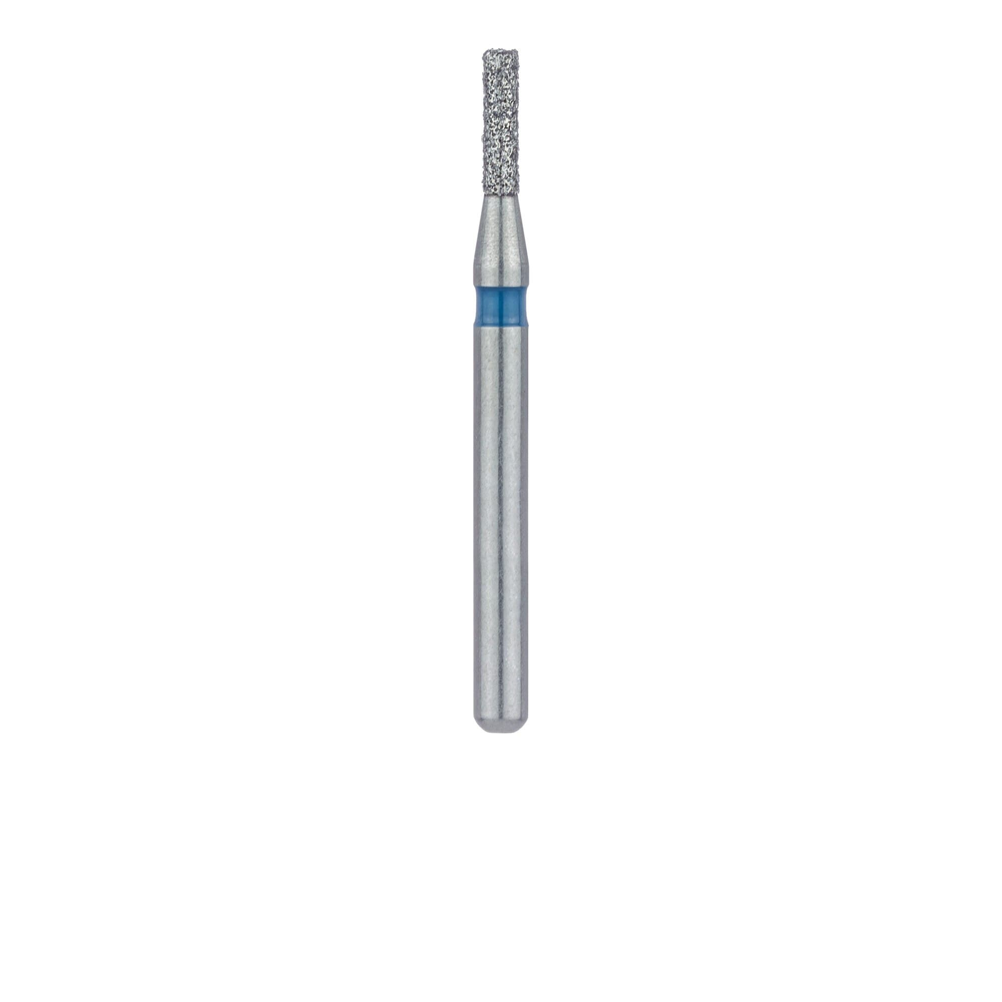 Meisinger Single-Use Sterile Diamond Burs, FG, Cylinder Flat End, #0710M, 1.0 mm, Medium, Blue, 25/Pk thumbnail 2