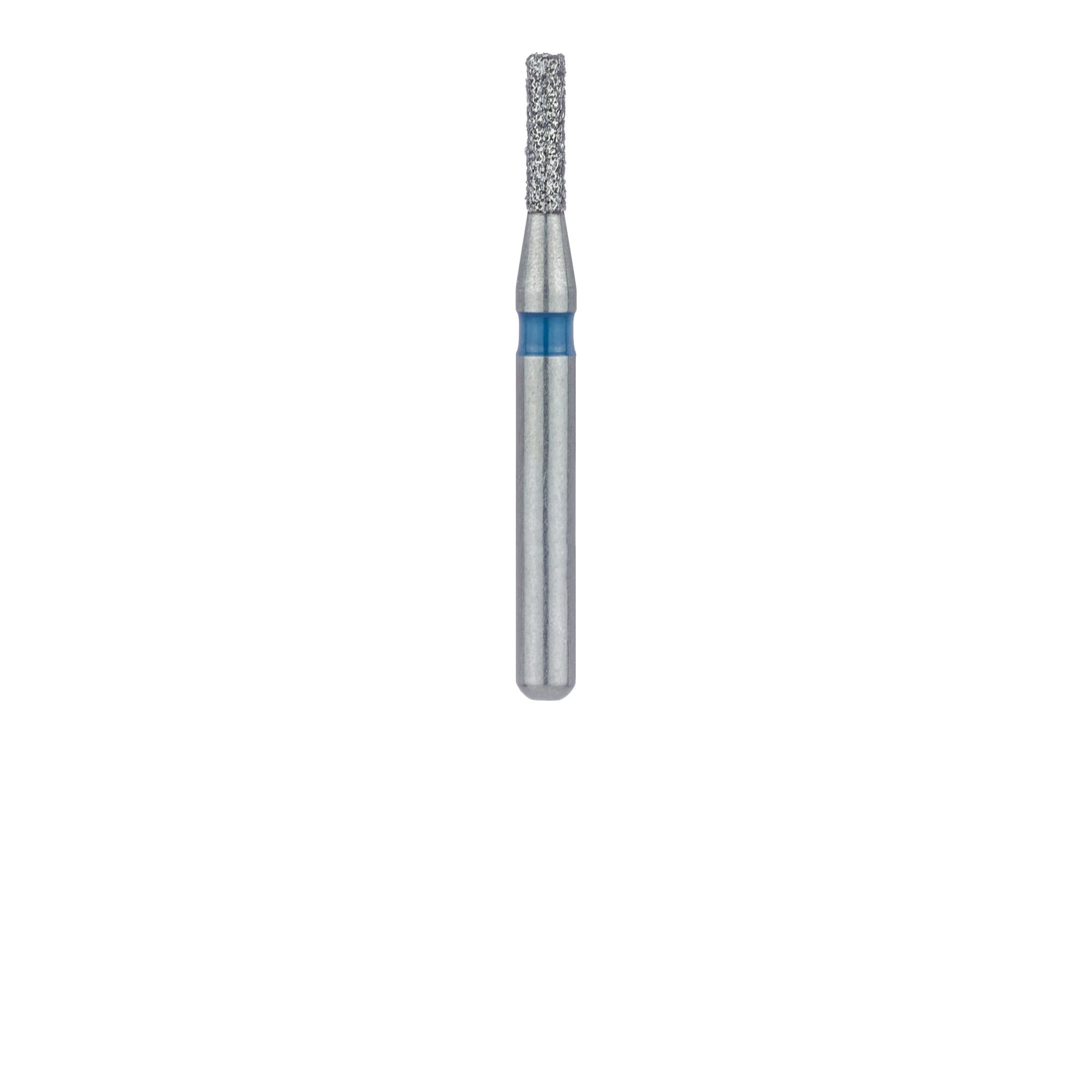 Meisinger Singles Disposable Diamond Bur, Flat-End Cylinder, FG Short Shank, Medium Grit, 1.0mm Diameter, 4.0mm Length, Blue Ring, #0710MS, 25/Pack - Meisinger FG Single-Use Diamonds - Medium - #0710MS - Image 1
