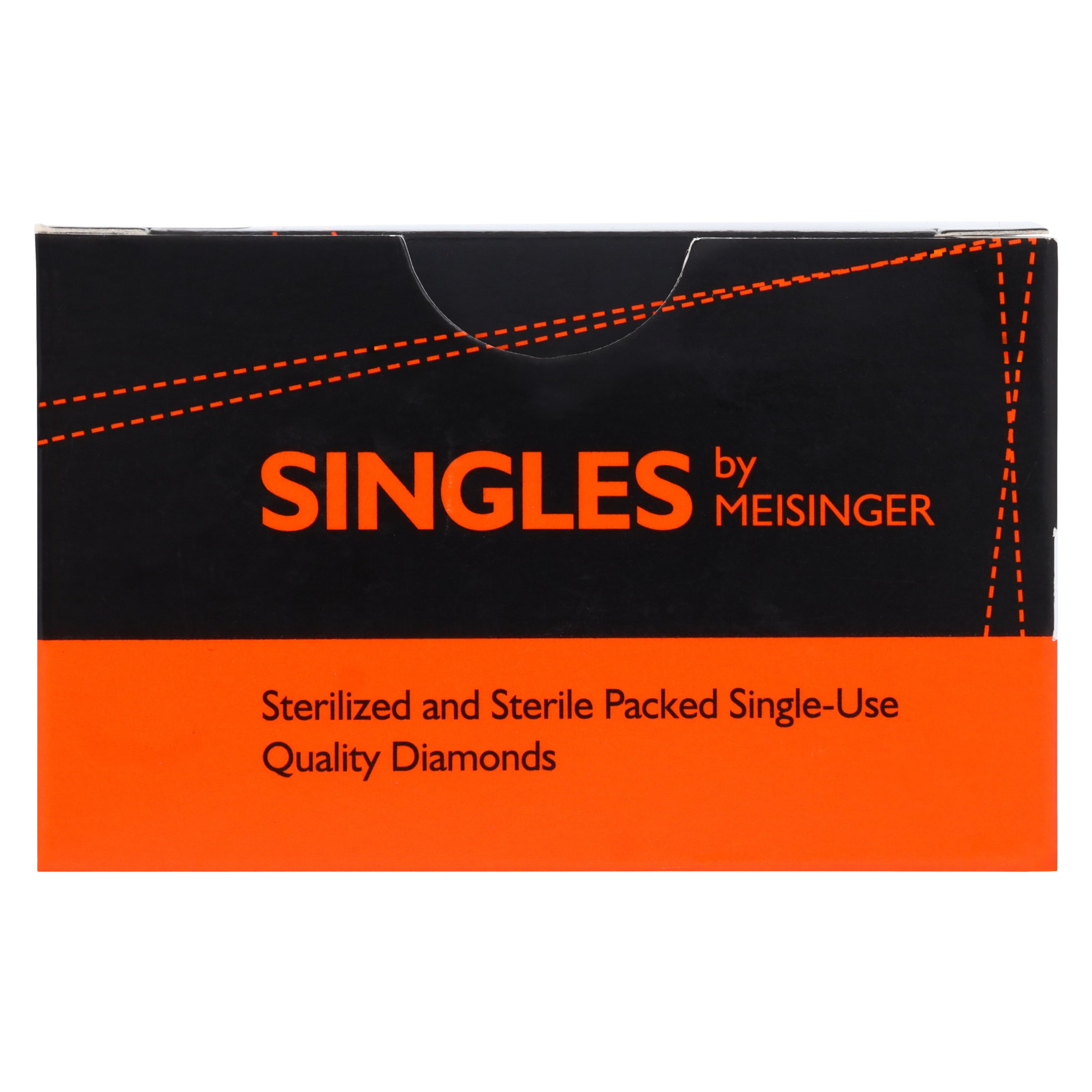 Meisinger Single-Use Sterile Diamond Bur, FG, Tapered Round Edge, #0818.8C, 1.8 mm, Extra Coarse, Black, 25/Pk thumbnail 7