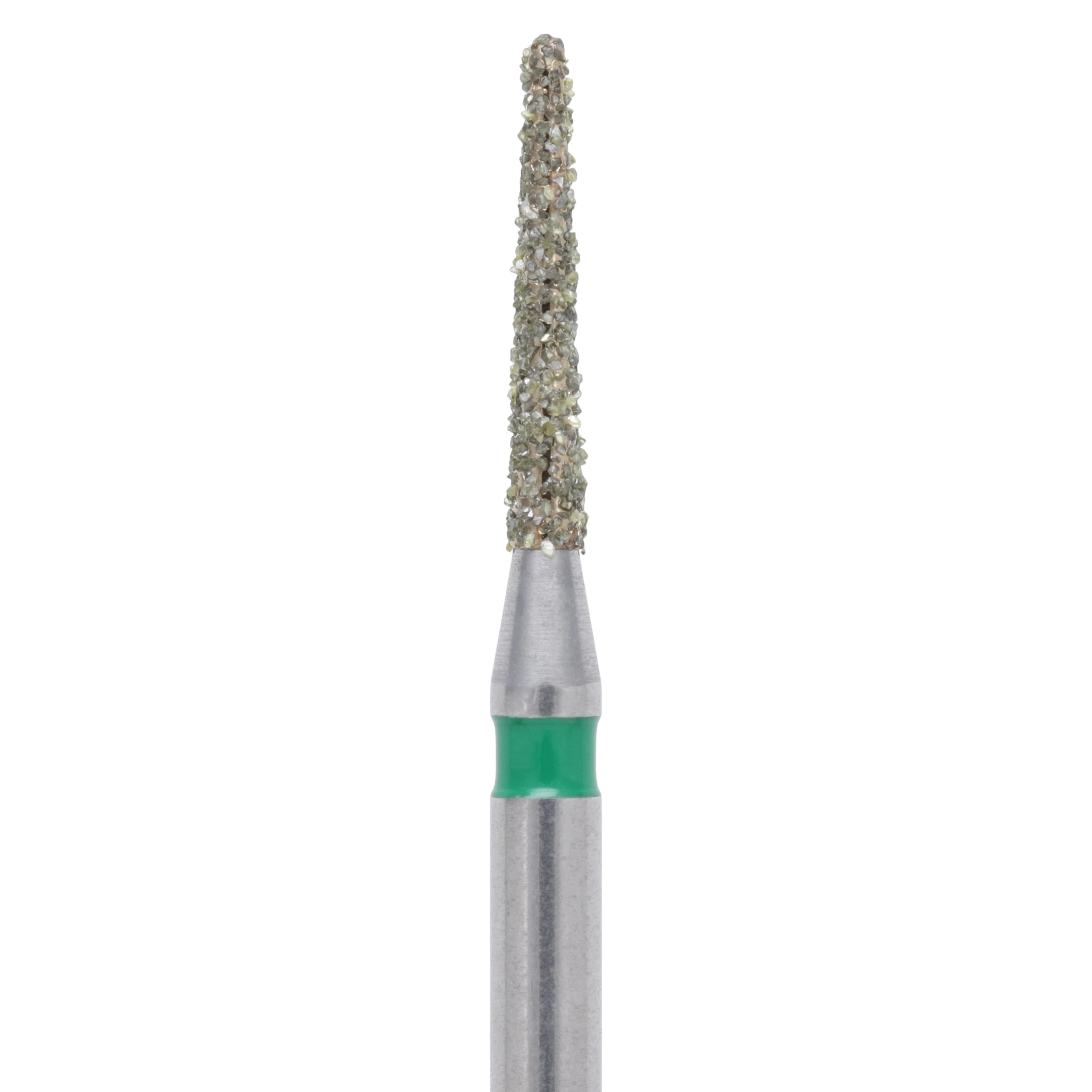 Meisinger Singles Disposable Diamond Bur FG, Round End Taper #1112.7C, Coarse, 1.2mm Diameter, 7.0mm Length, Green Ring, Sterile, 25/Bx thumbnail 2
