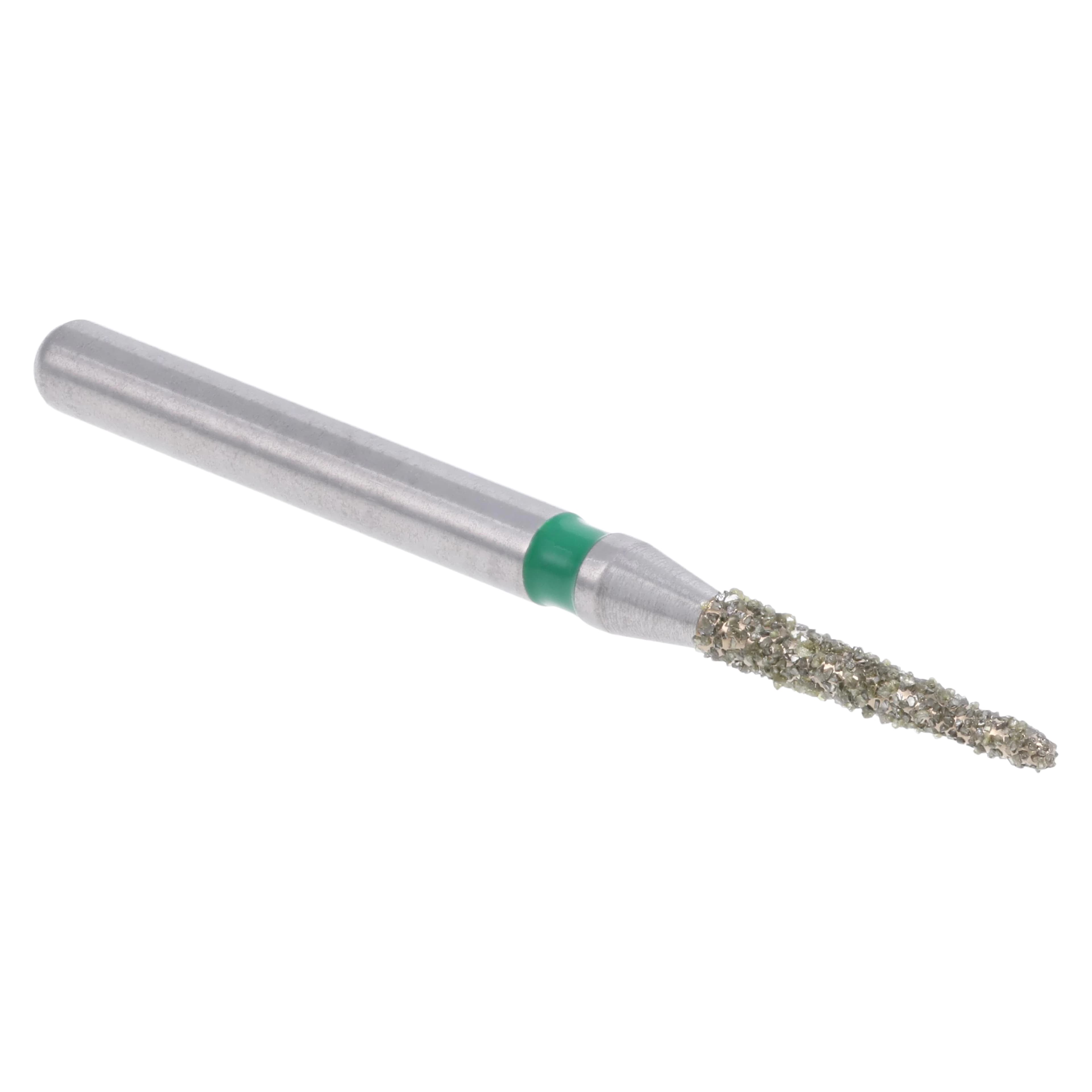 Meisinger Singles Disposable Diamond Bur FG, Round End Taper #1112.7C, Coarse, 1.2mm Diameter, 7.0mm Length, Green Ring, Sterile, 25/Bx thumbnail 3