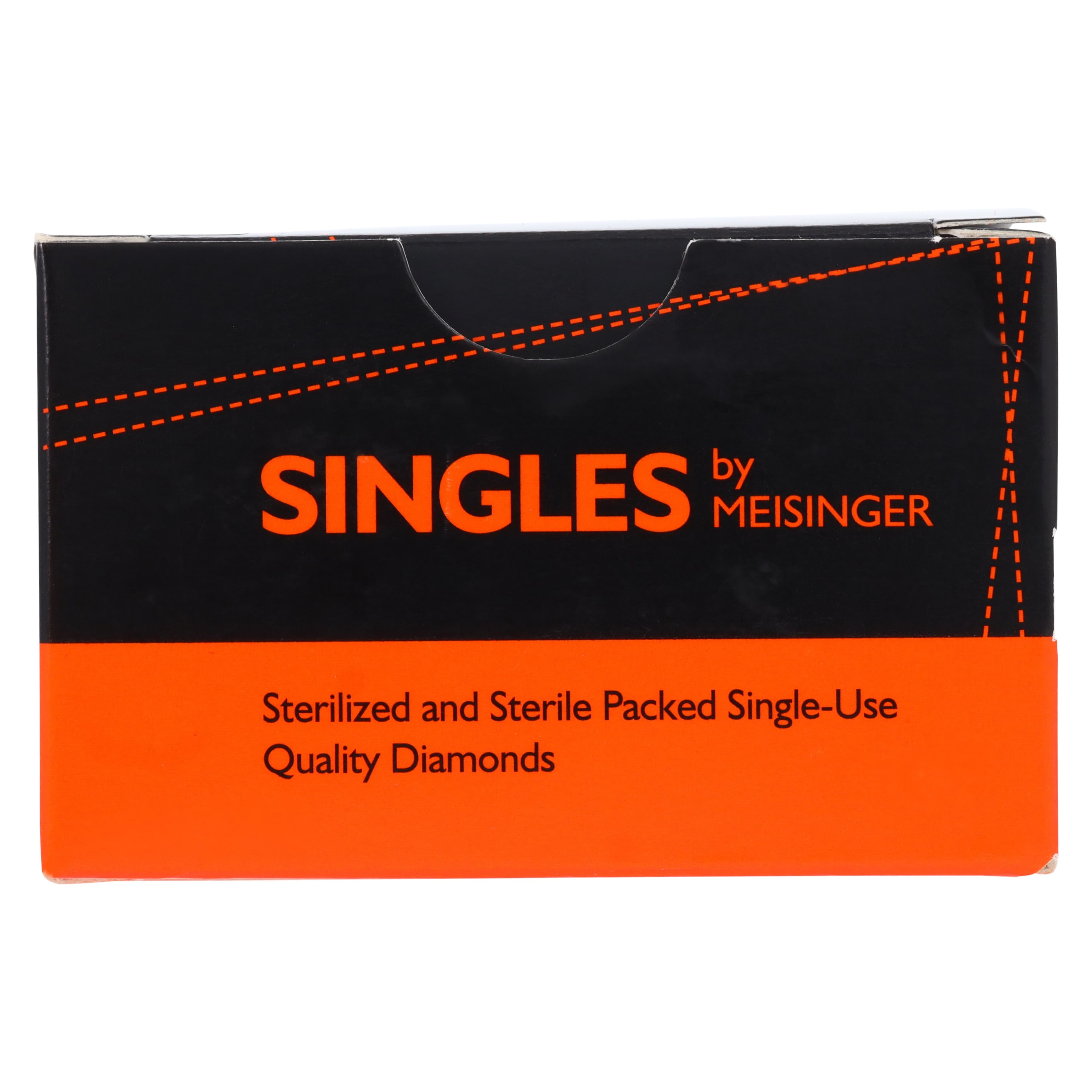 Meisinger Singles Diamond Bur, Friction Grip Short Shank, Coarse, Round End Taper, 1114.6CS, 25/Package thumbnail 6