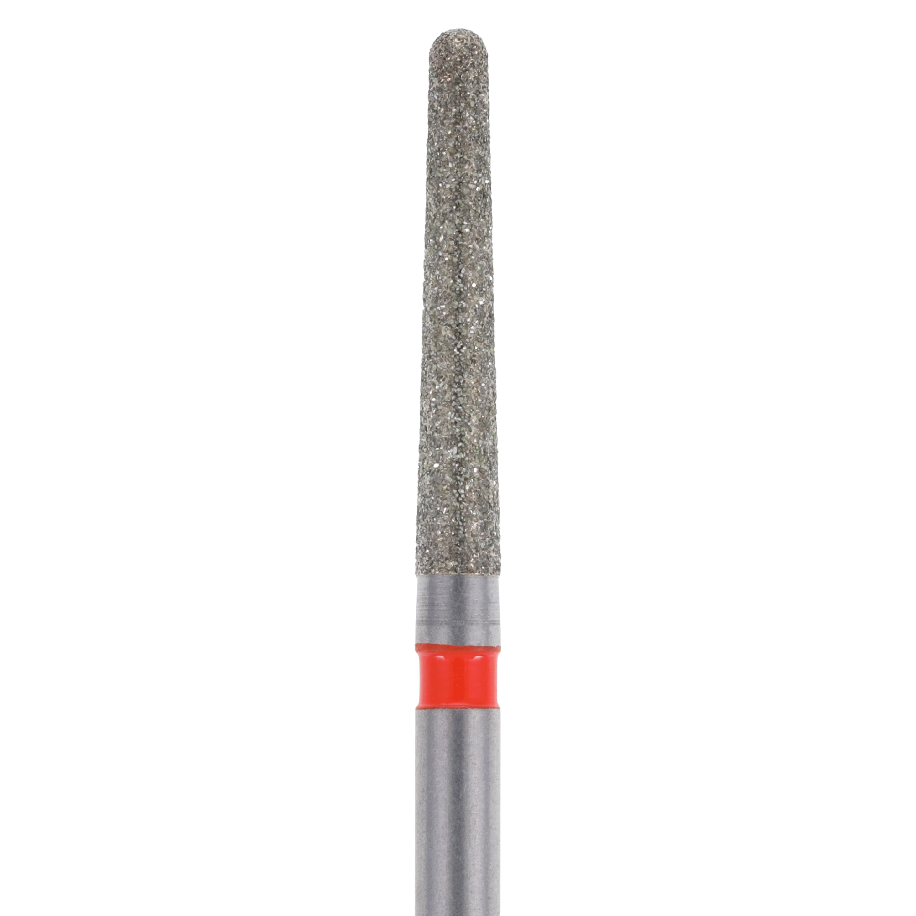 Meisinger Single-Use Sterile Diamond Bur, FG, Tapered Round End, #1116.10F, 1.6 mm, Fine, Red, 25/Pk thumbnail 2