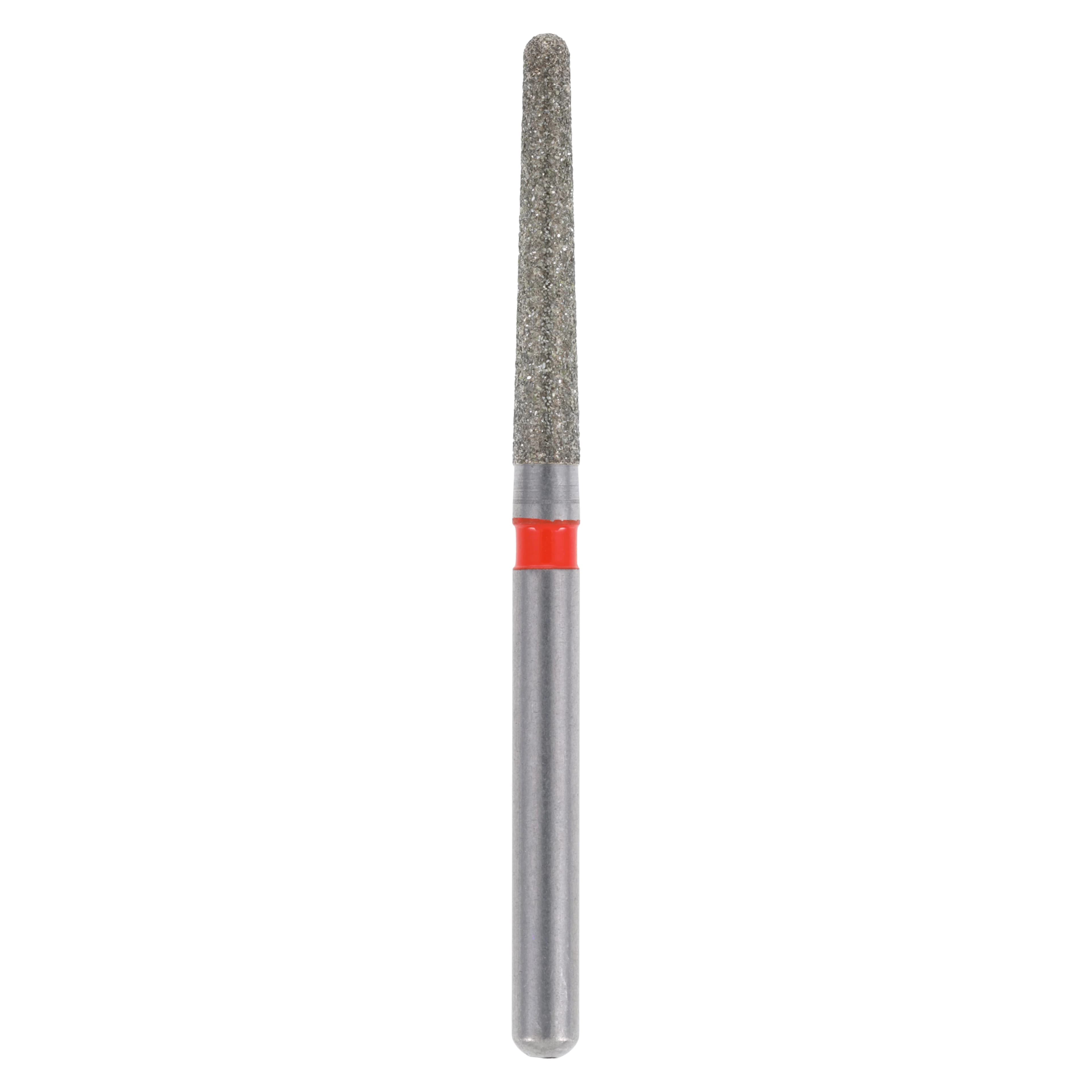 Meisinger Single-Use Sterile Diamond Bur, FG, Tapered Round End, #1116.10F, 1.6 mm, Fine, Red, 25/Pk - Meisinger Single-Use Sterile Diamond Burs, FG, Tapered Round End, # 1116.10F, 1.6 mm, Fine, Red, 25/Pk - Image 1