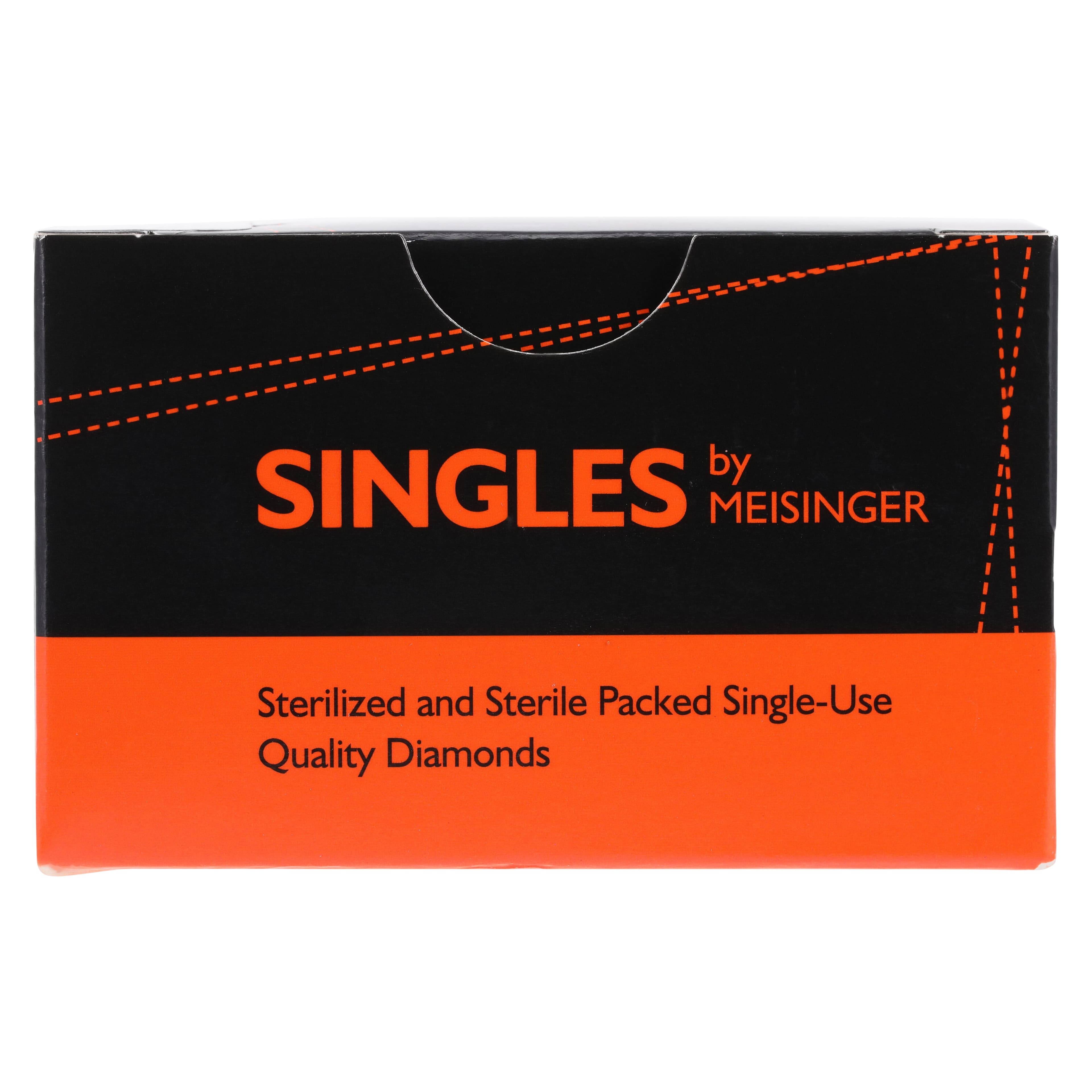 Meisinger Single-Use Sterile Diamond Bur, FG, Tapered Round End, #1116.10F, 1.6 mm, Fine, Red, 25/Pk thumbnail 7
