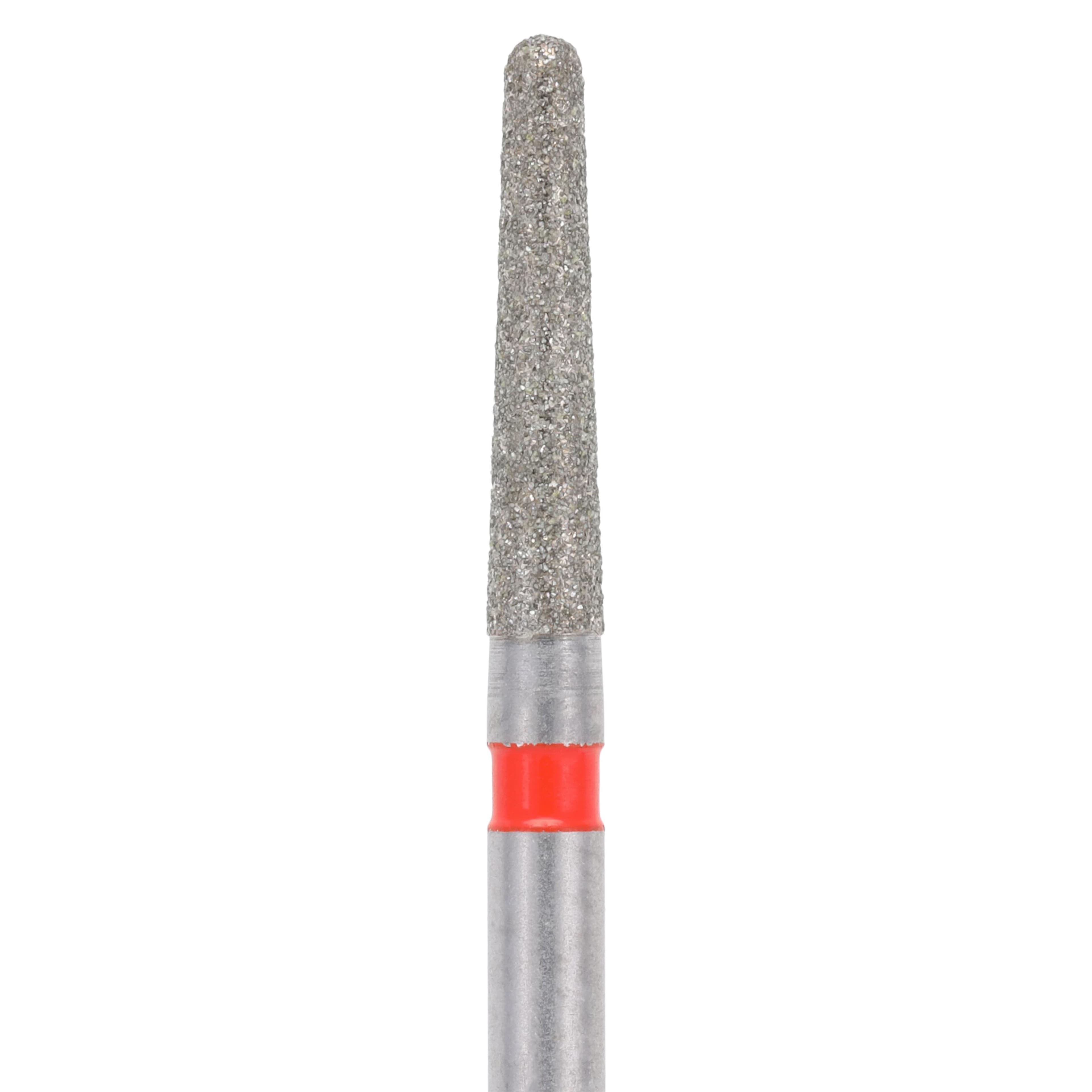 Meisinger Single-Use Sterile Diamond Burs, FG, Tapered Round End, #1116.8F, 1.6 mm, Fine, Red, 25/Pk thumbnail 2