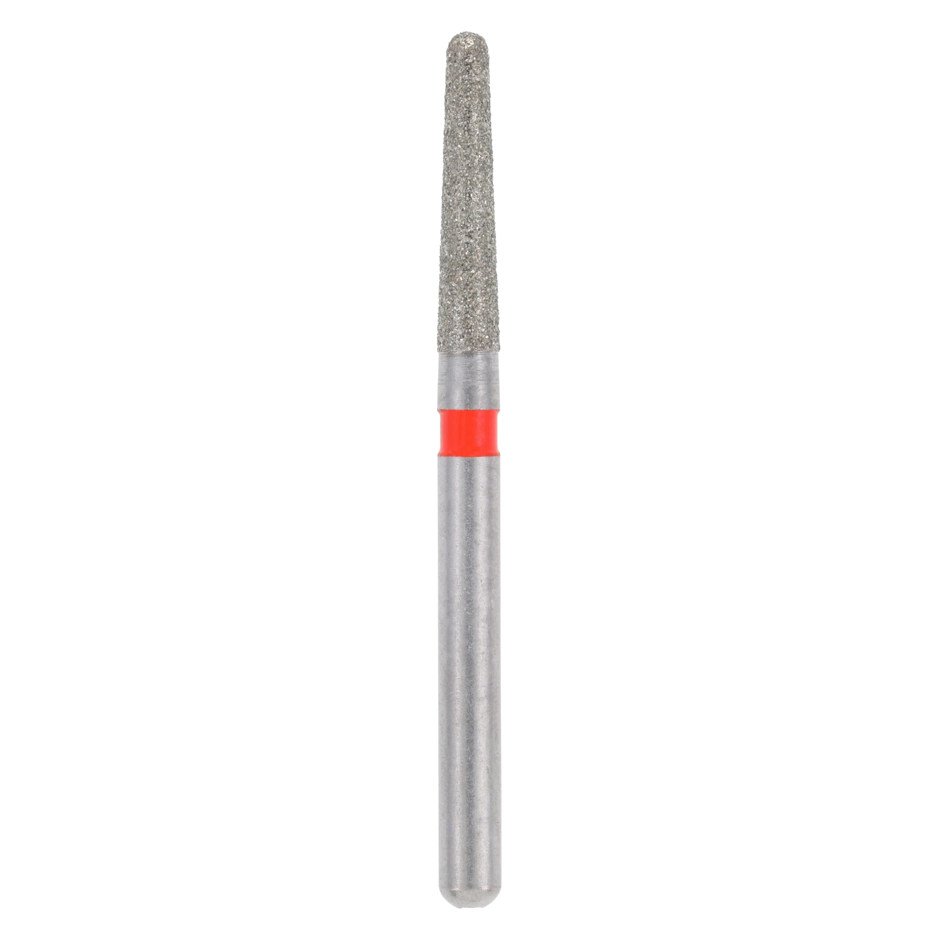 Meisinger Single-Use Sterile Diamond Burs, FG, Tapered Round End, #1116.8F, 1.6 mm, Fine, Red, 25/Pk - Meisinger Single-Use Sterile Diamond Burs, FG, Tapered Round End, # 1116.8F, 1.6 mm, Fine, Red, 25/Pk - Image 1