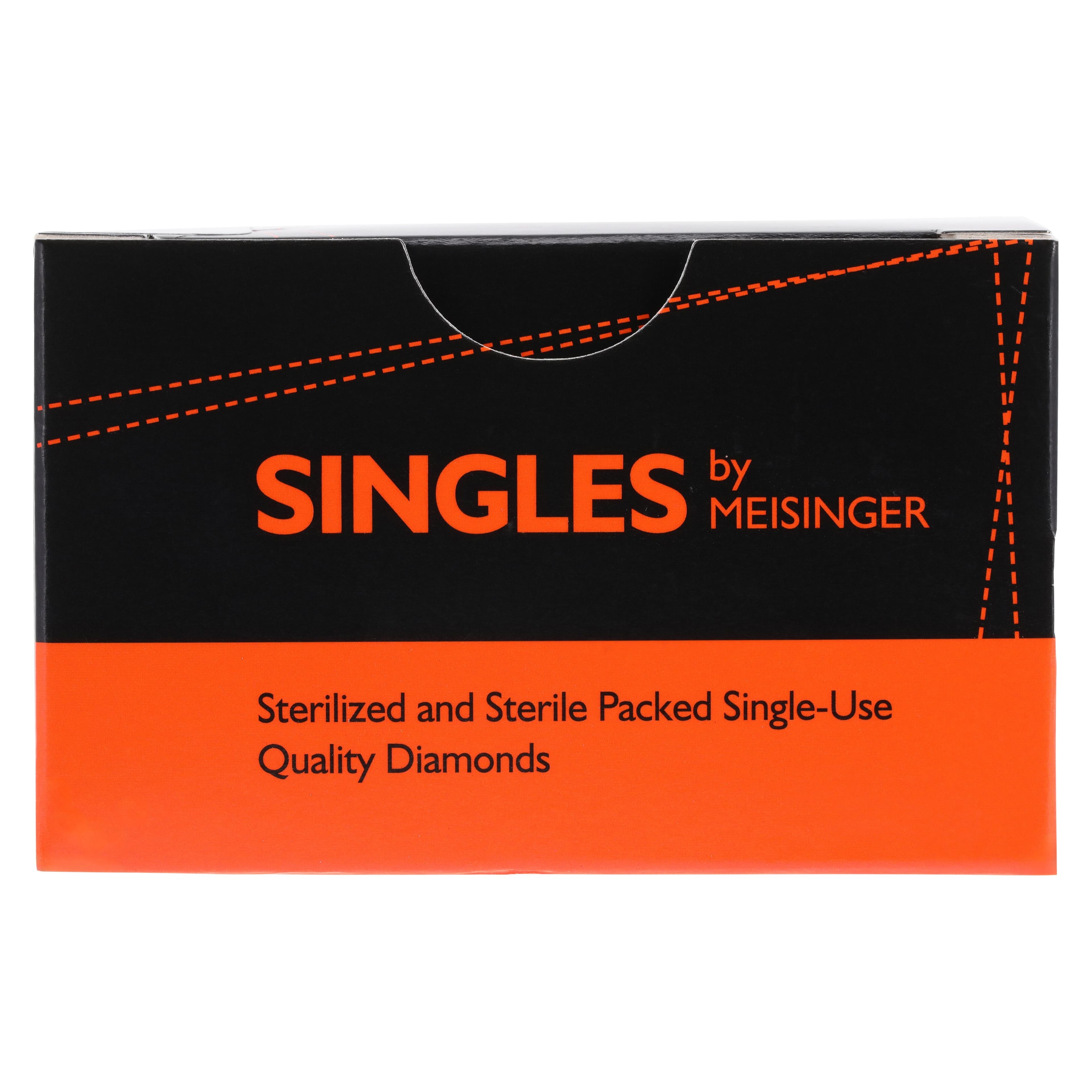 Meisinger Single-Use Sterile Diamond Burs, FG, Tapered Round End, #1116.8F, 1.6 mm, Fine, Red, 25/Pk thumbnail 8