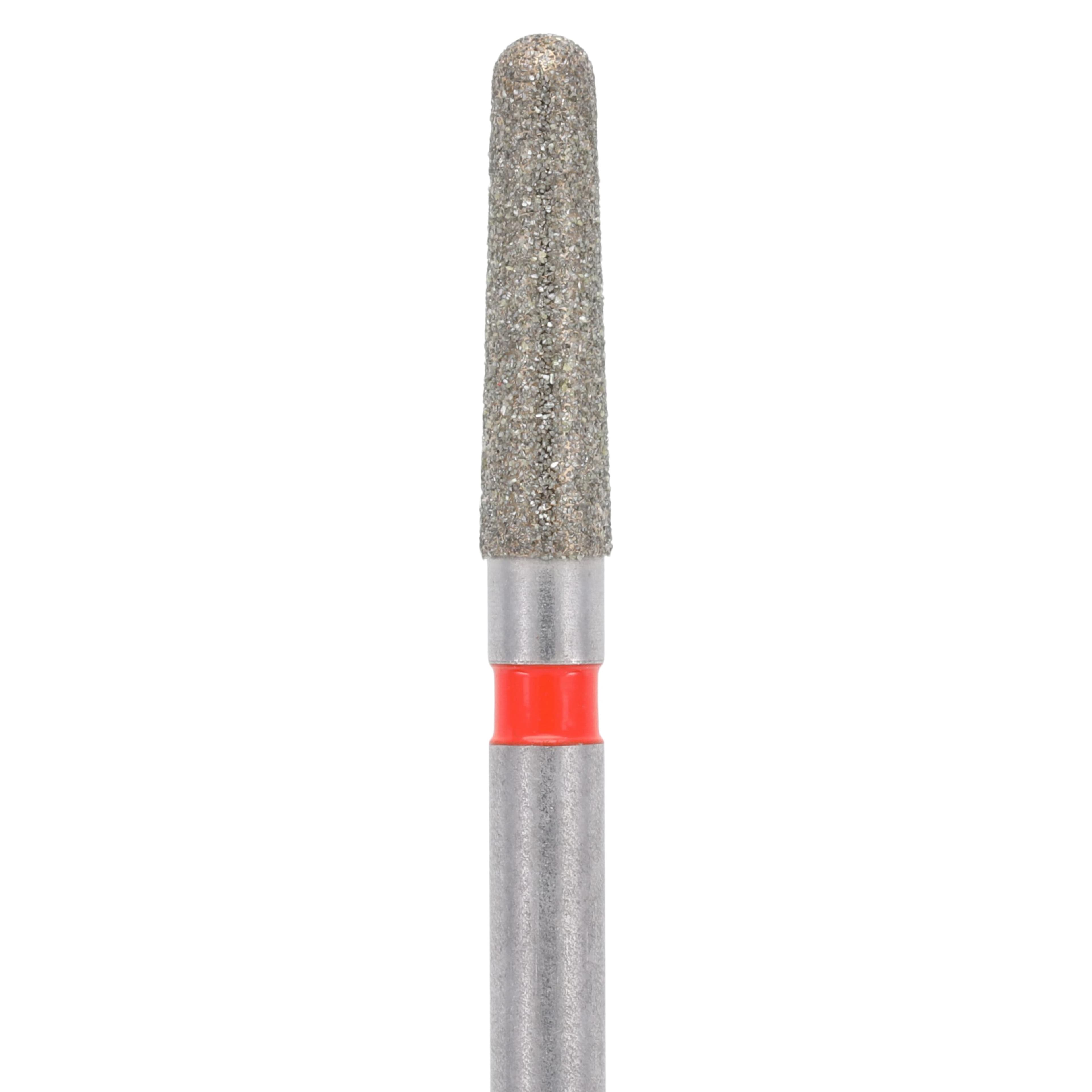 Meisinger Single-Use Sterile Diamond Burs, FG, Tapered Round End, #1118.7F, 1.8 mm, Fine, Red, 25/Pk thumbnail 2