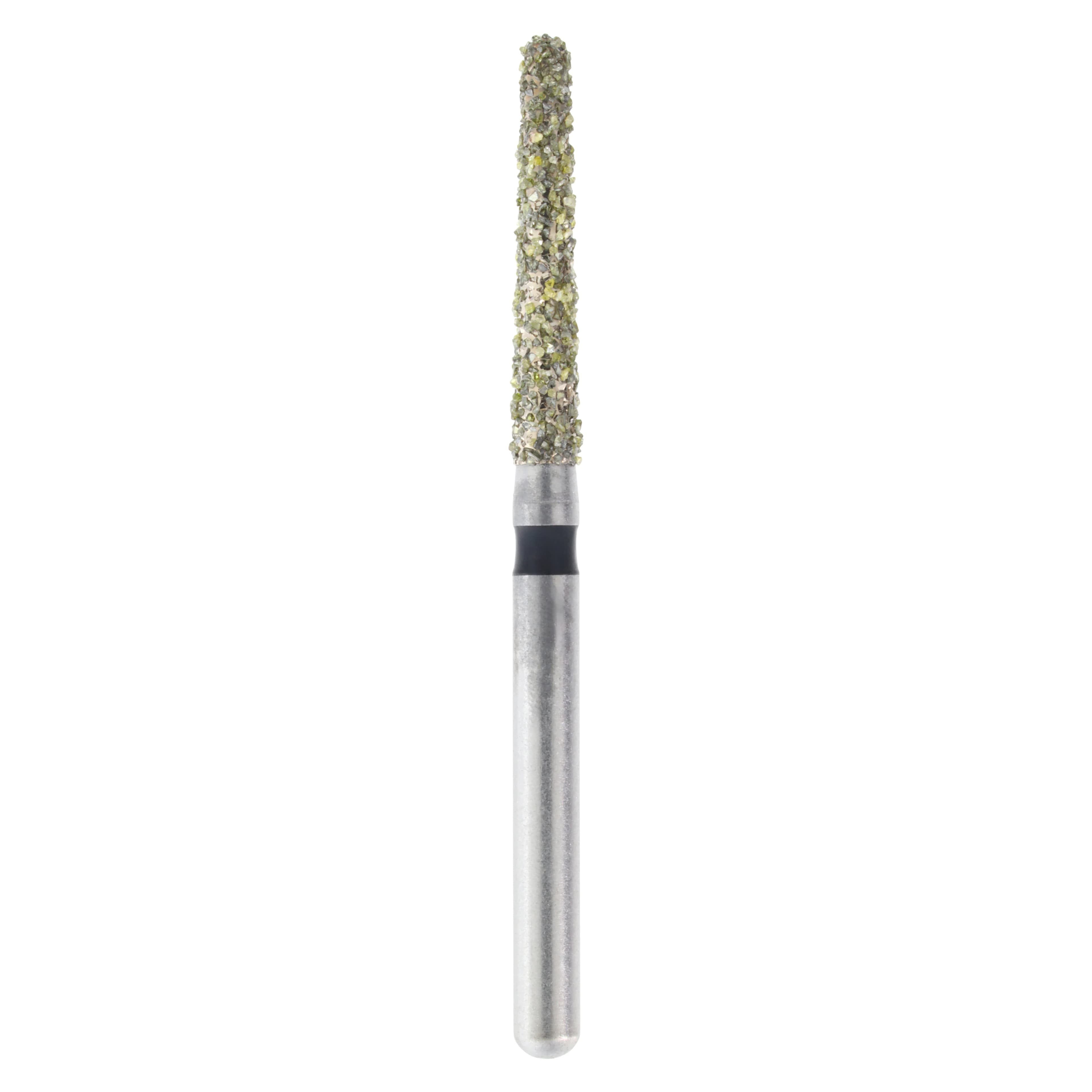 Meisinger Single-Use Sterile Diamond Bur, Friction Grip, Tapered Round End, #1118.9C, 1.8 mm Head Diameter, Super Coarse, Black, 25/Pk - Single-Use Sterile Diamond Bur, Friction Grip, Tapered Round End, 1118.9C, 1.8 mm, Coarse, Green, 25/Pk, 1118.9C - Image 1