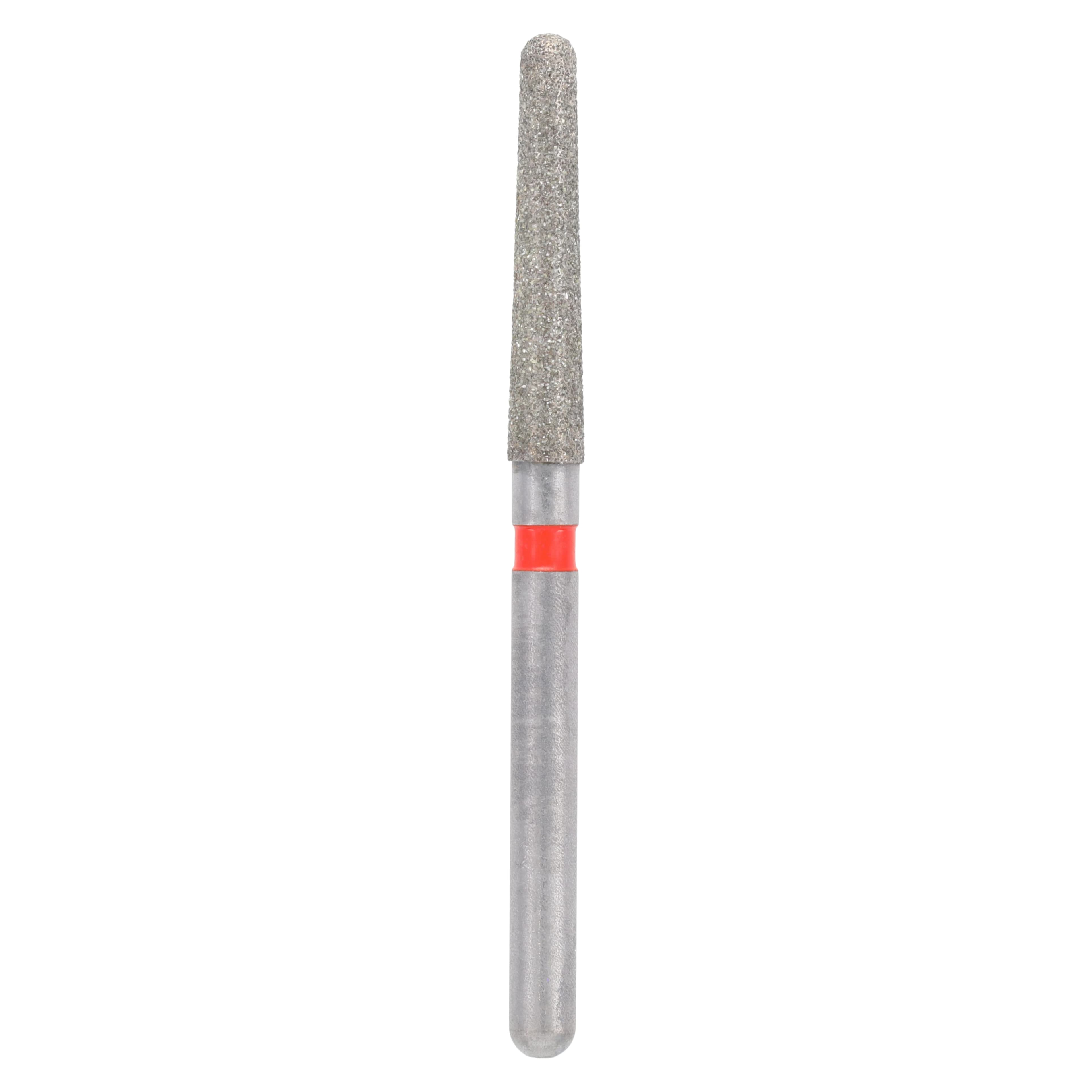 Meisinger Single-Use Sterile Diamond Bur, Friction Grip, Tapered Round End, Fine, Red, 1.8 mm, 25/Pk, 1118.9F - Single-Use Sterile Diamond Bur, Friction Grip, Tapered Round End, 1118.9F, 1.8 mm, Fine, Red, 25/Pk, 1118.9F - Image 1