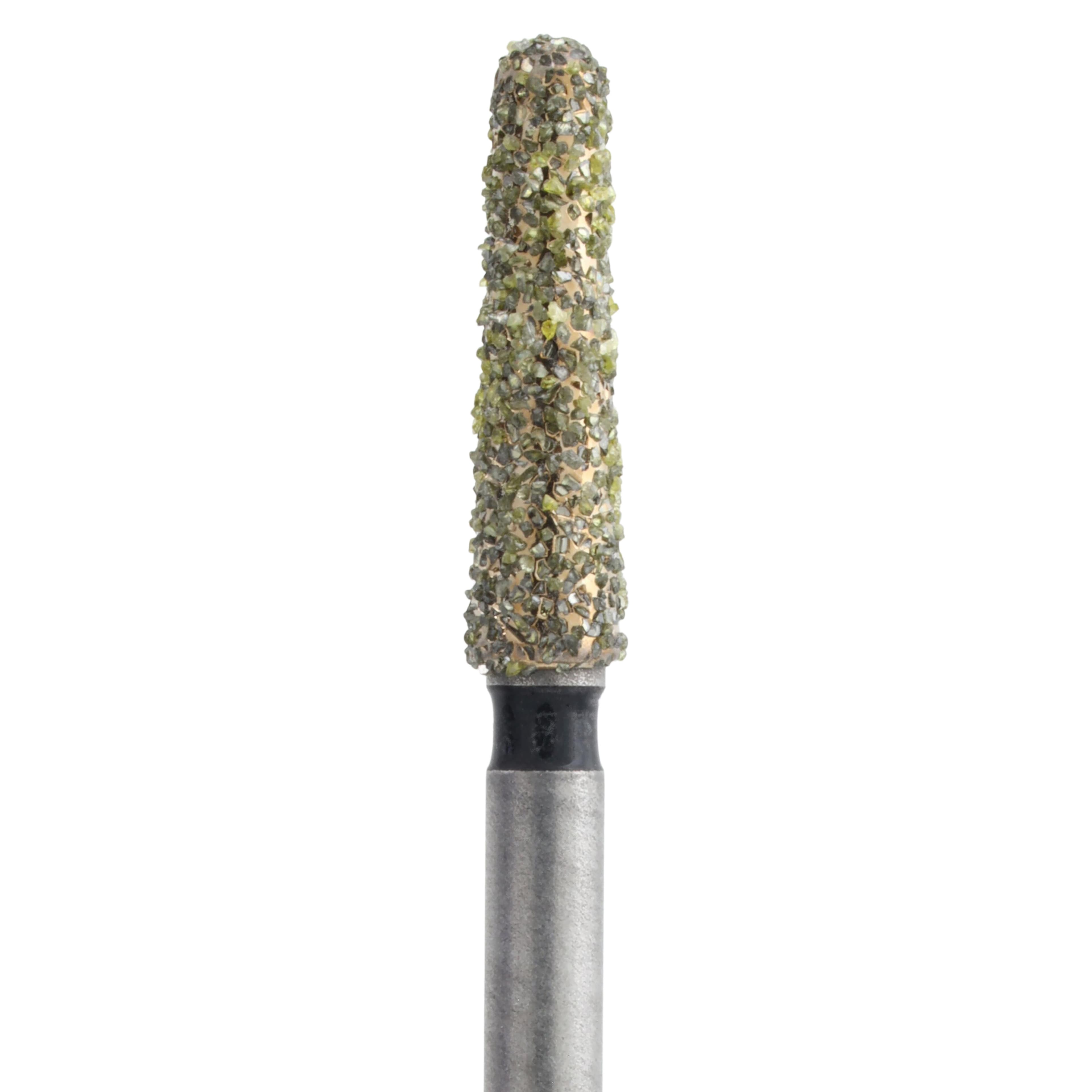 Meisinger Single-Use Sterile Diamond Bur, FG, Tapered Round End, #1121.8C, 2.1 mm, Super Coarse, Black, 25/Pk thumbnail 2
