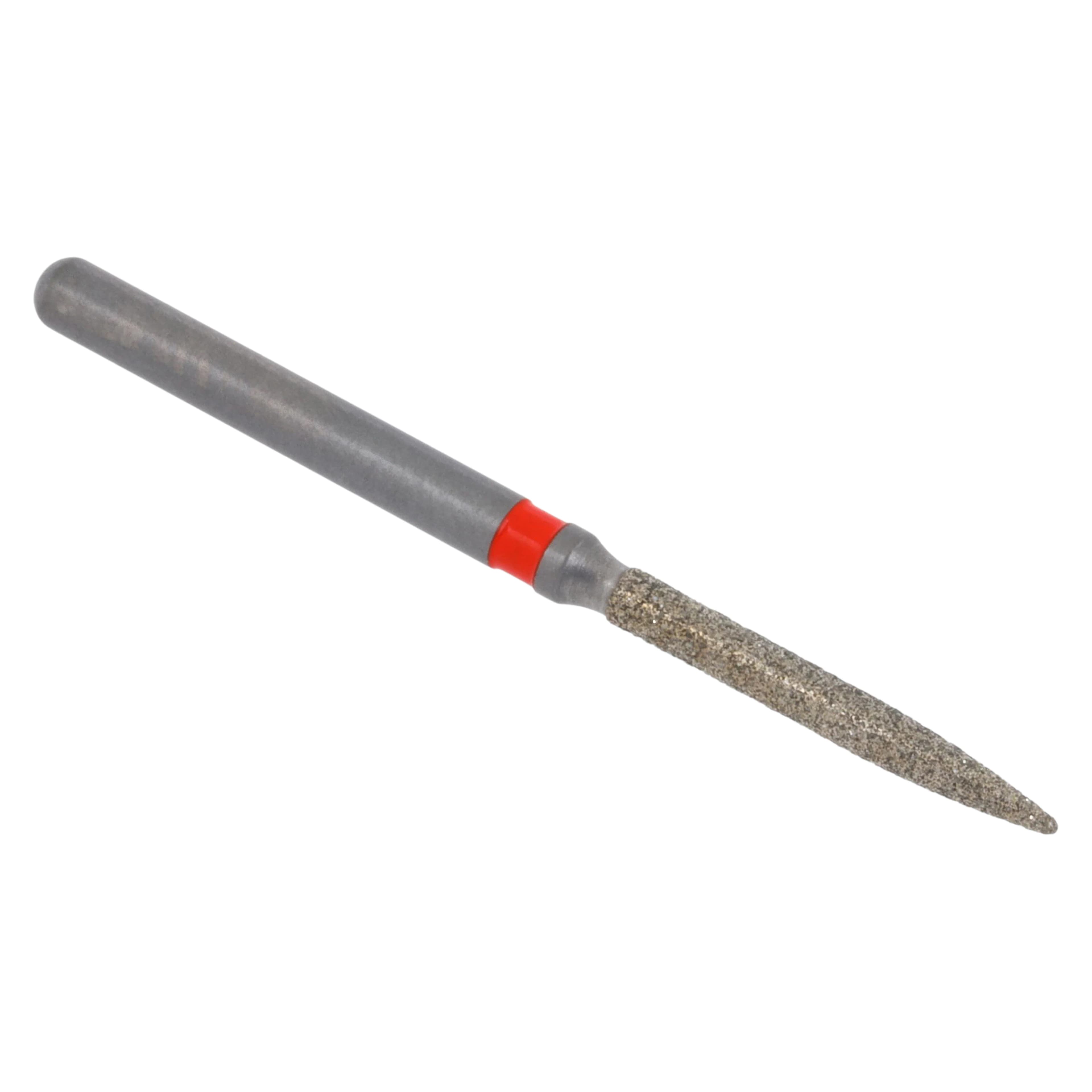 Meisinger Single-Use Sterile Diamond Bur, FG, Flame, #1512.10F, 1.2 mm, Fine, Red, 25/Pk thumbnail 3