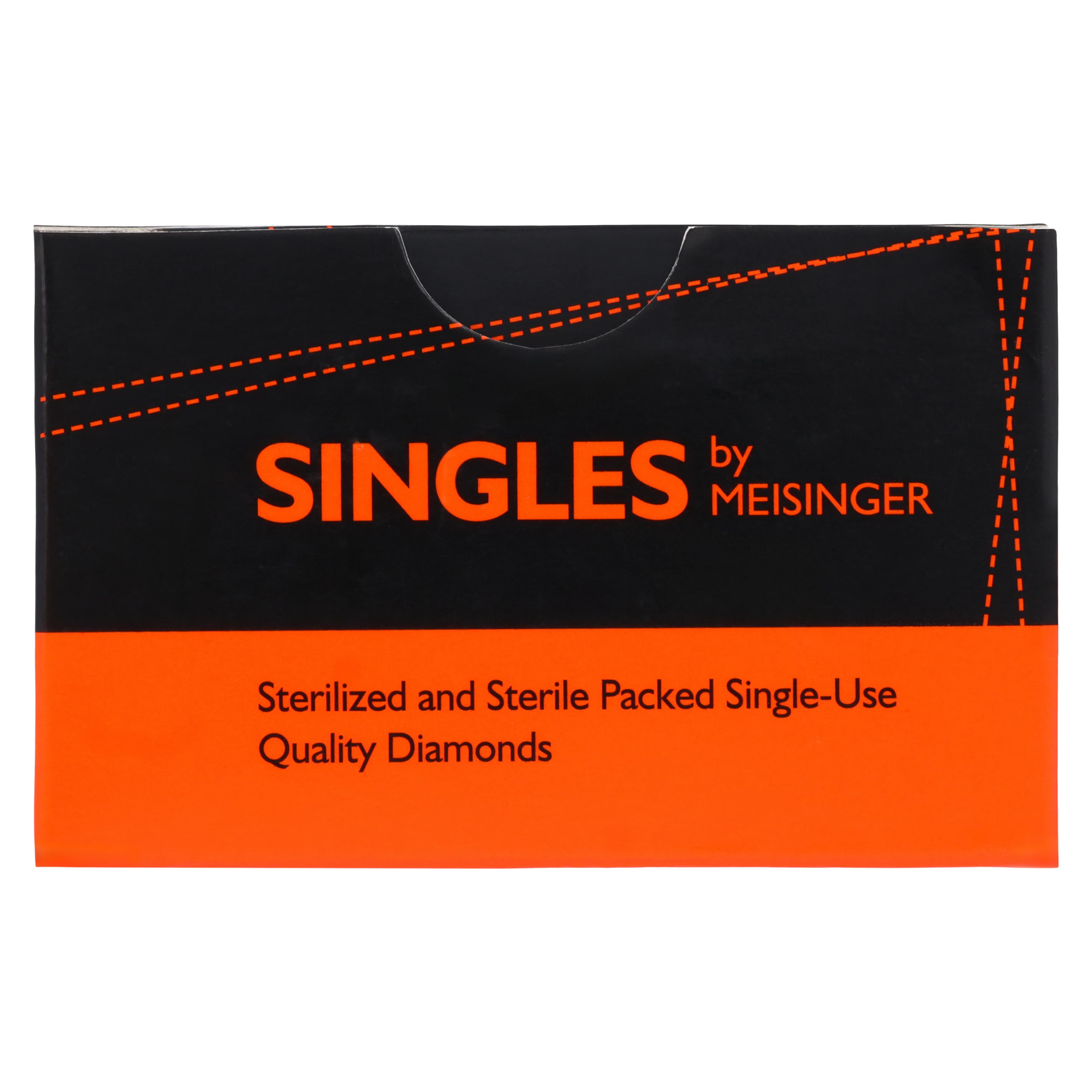 Meisinger Single-Use Sterile Diamond Bur, FG, Flame, #1512.10F, 1.2 mm, Fine, Red, 25/Pk thumbnail 7