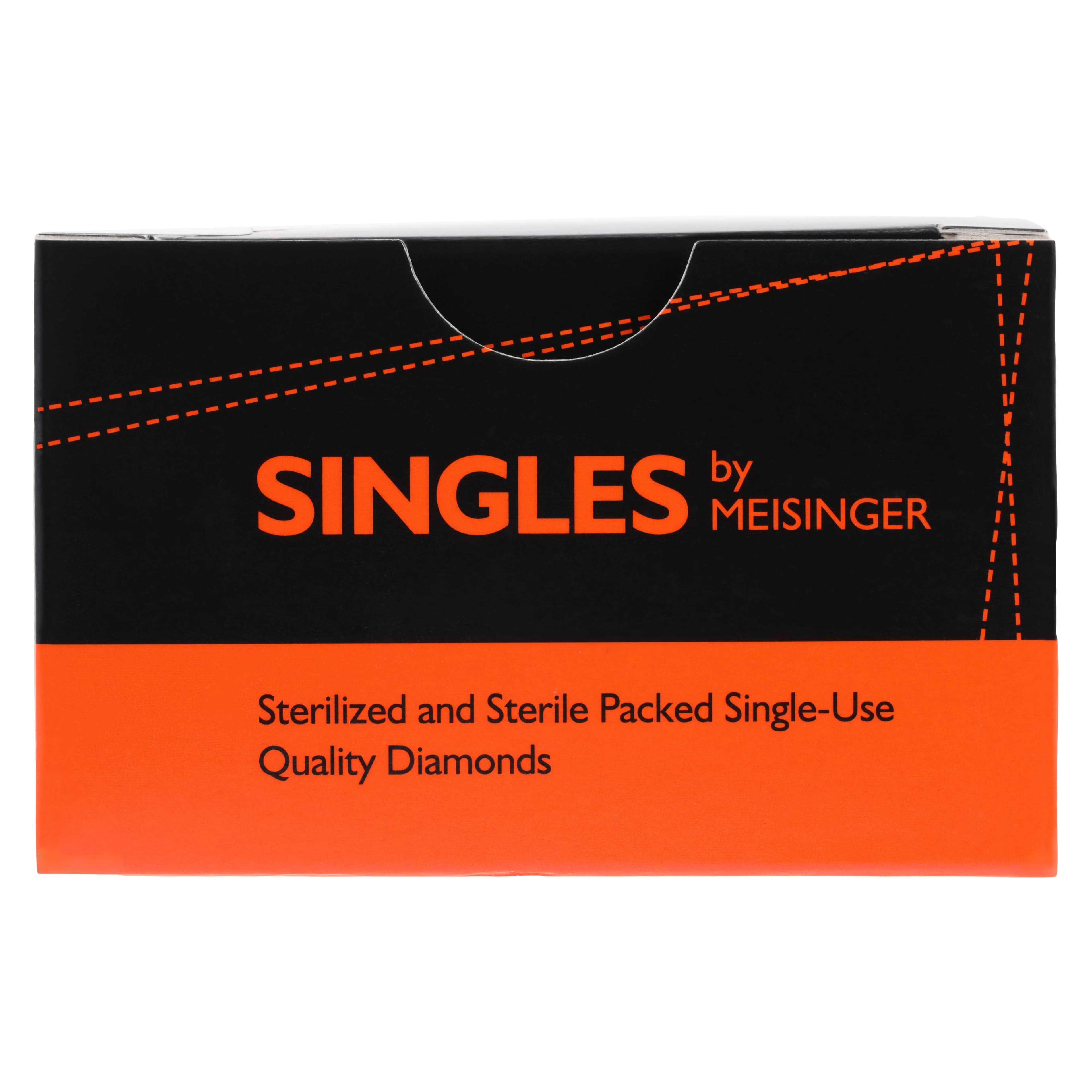 Meisinger Single-Use Sterile Diamond Burs, FG, Egg, #1900M, 2.3 mm, Medium, Blue, 25/Pk thumbnail 7