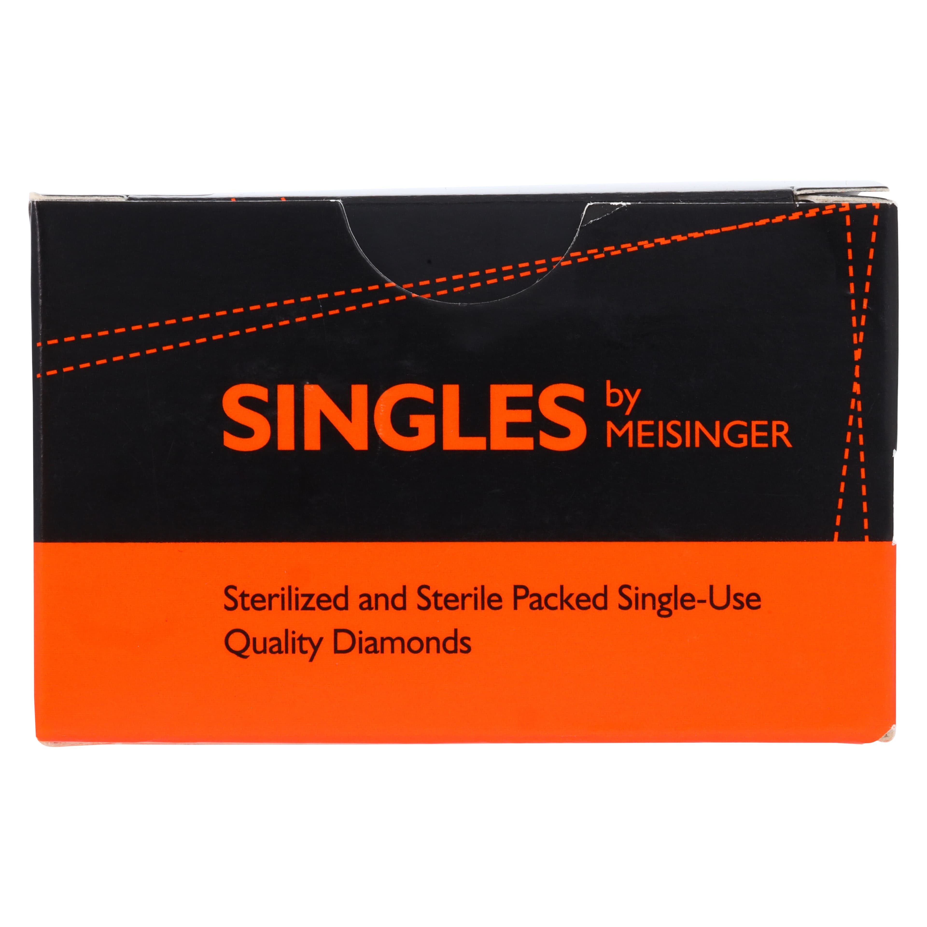 Meisinger Single-Use Sterile Diamond Bur, Friction Grip, Pointed Football, #1923F, 2.3 mm, Fine, Red, 25/Pk thumbnail 7
