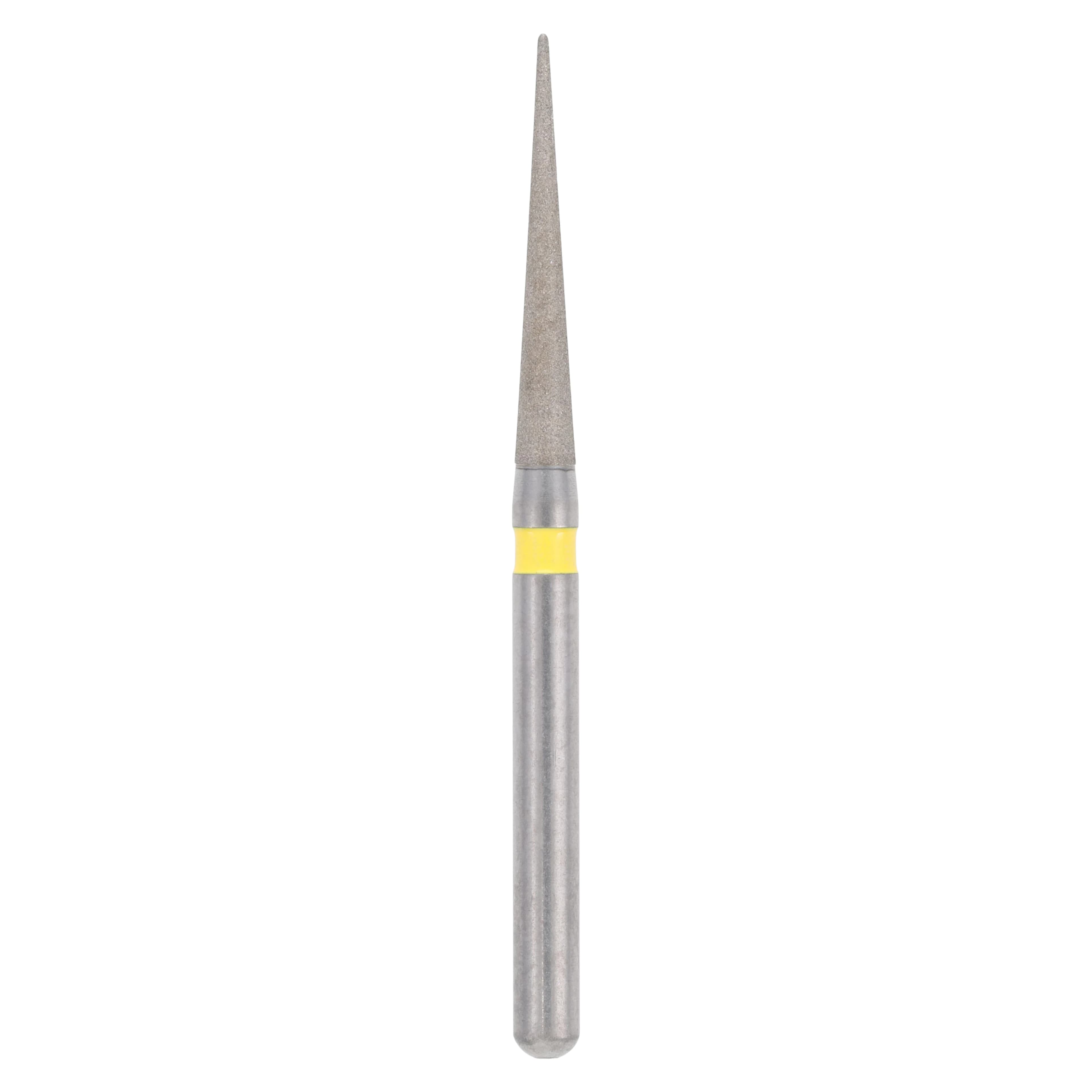 Meisinger Single-Use Sterile Diamond Bur, FG, Needle, #3314.10VF, 1.4 mm, Extra Fine, Yellow, 25/Pk - Meisinger Single-Use Sterile Diamond Burs, FG, Needle, # 3314.10VF, 1.4 mm, Very Fine, Yellow, 25/Pk - Image 1