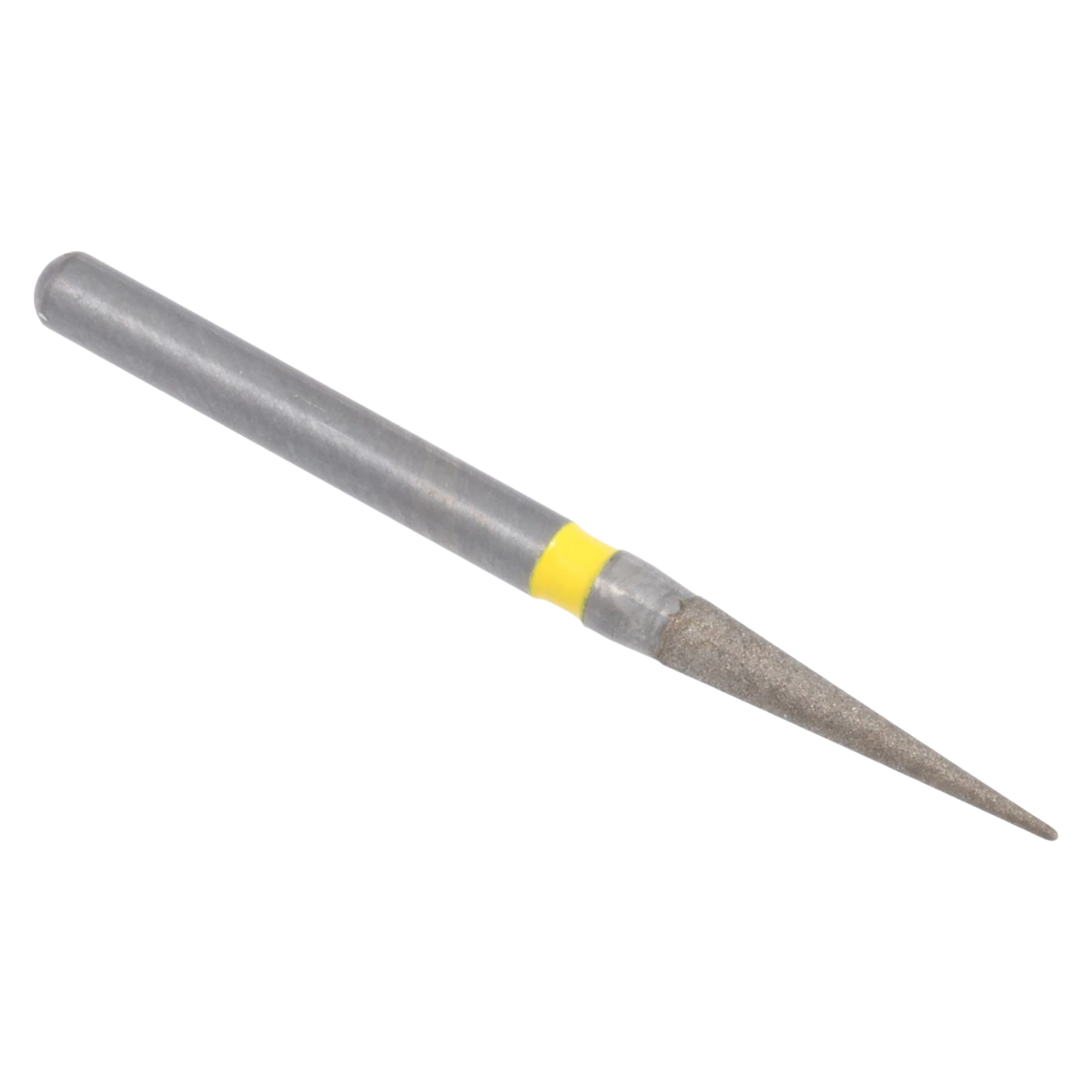 Meisinger FG Single-Use Diamonds, Extra Fine, #3314.8VF, Pointed Needle, 1.4mm Diameter, 8.0mm Length, Yellow, 25/Pk thumbnail 3