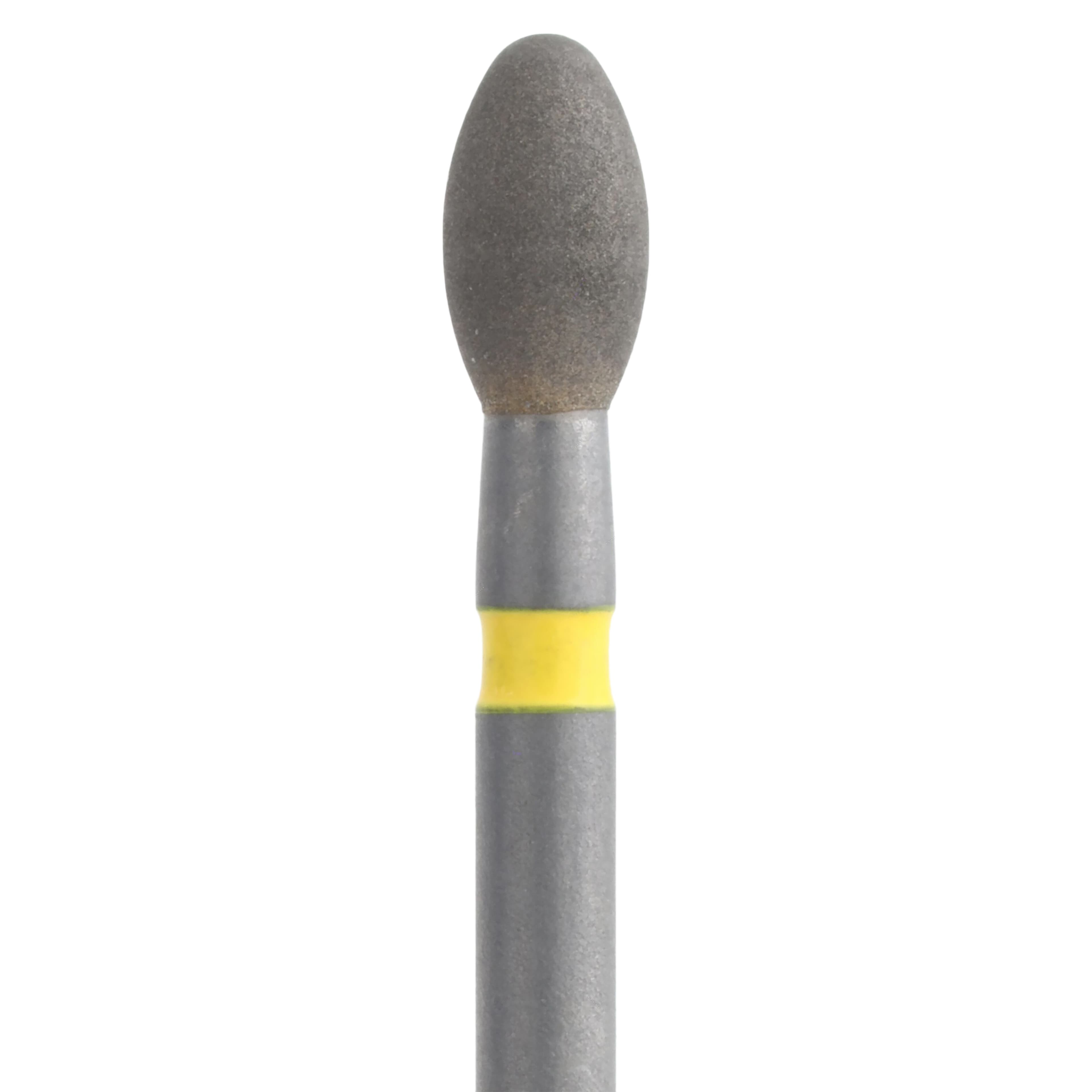 Meisinger Single-Use Sterile Diamond Bur, FG, Football (Egg) Shape, #3900VF, 2.3 mm Head Diameter, Extra Fine Grit, Yellow Band, 25/Pk thumbnail 2