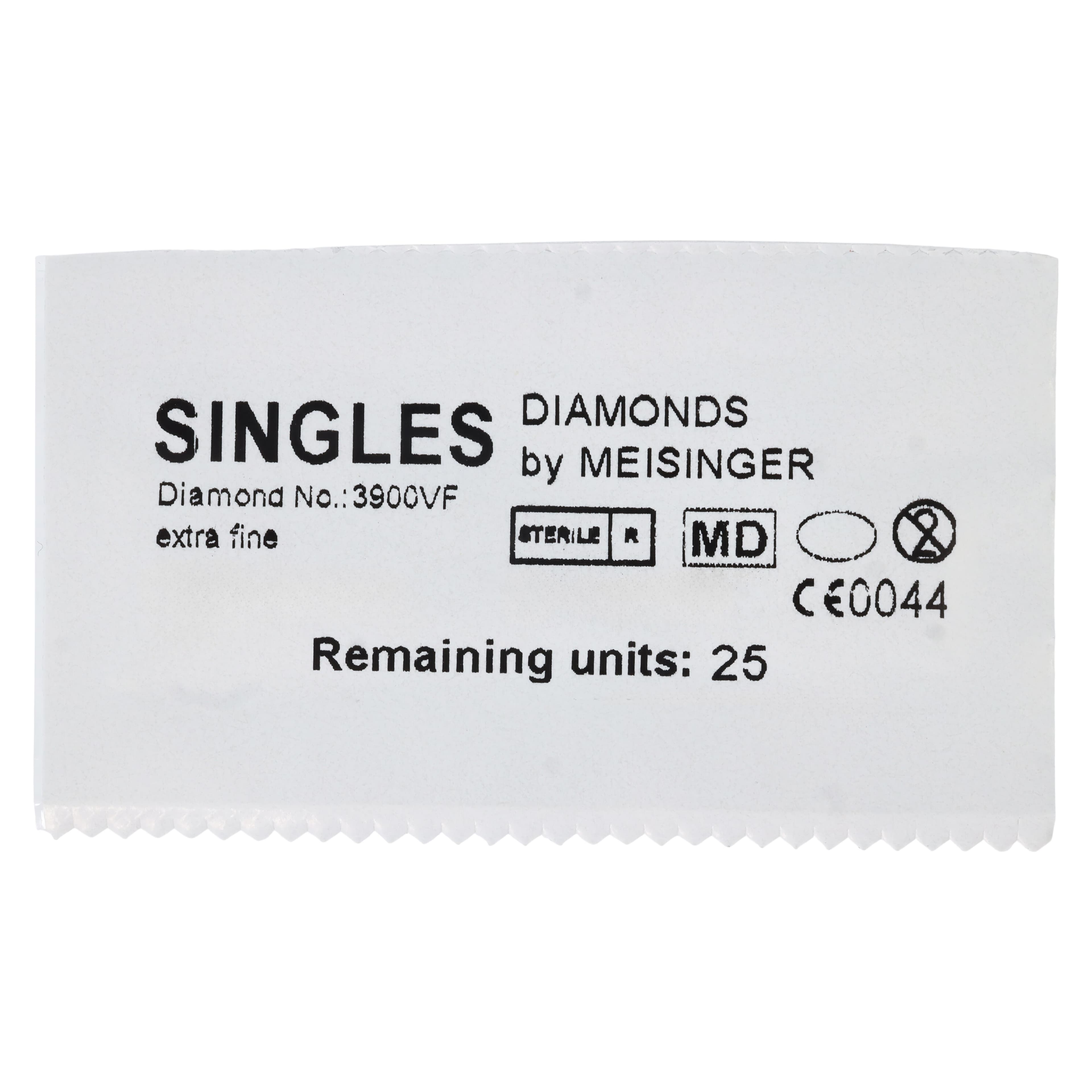 Meisinger Single-Use Sterile Diamond Bur, FG, Football (Egg) Shape, #3900VF, 2.3 mm Head Diameter, Extra Fine Grit, Yellow Band, 25/Pk thumbnail 9