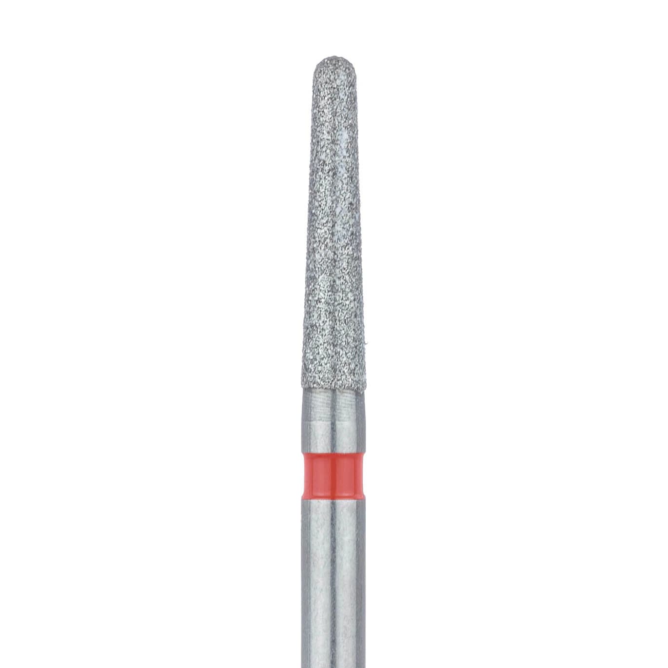 Meisinger Multi-Use Diamond Bur, Friction Grip, Round-End Taper Chamfer, 856F, 1.6 mm, Fine, Red, 5/Pk, 856F-016-FG - Multi-Use Diamond Bur, Friction Grip, Round-End Taper Chamfer, 856F, 1.6 mm, Fine, Red, 5/Pk, 856F-016-FG - Image 1