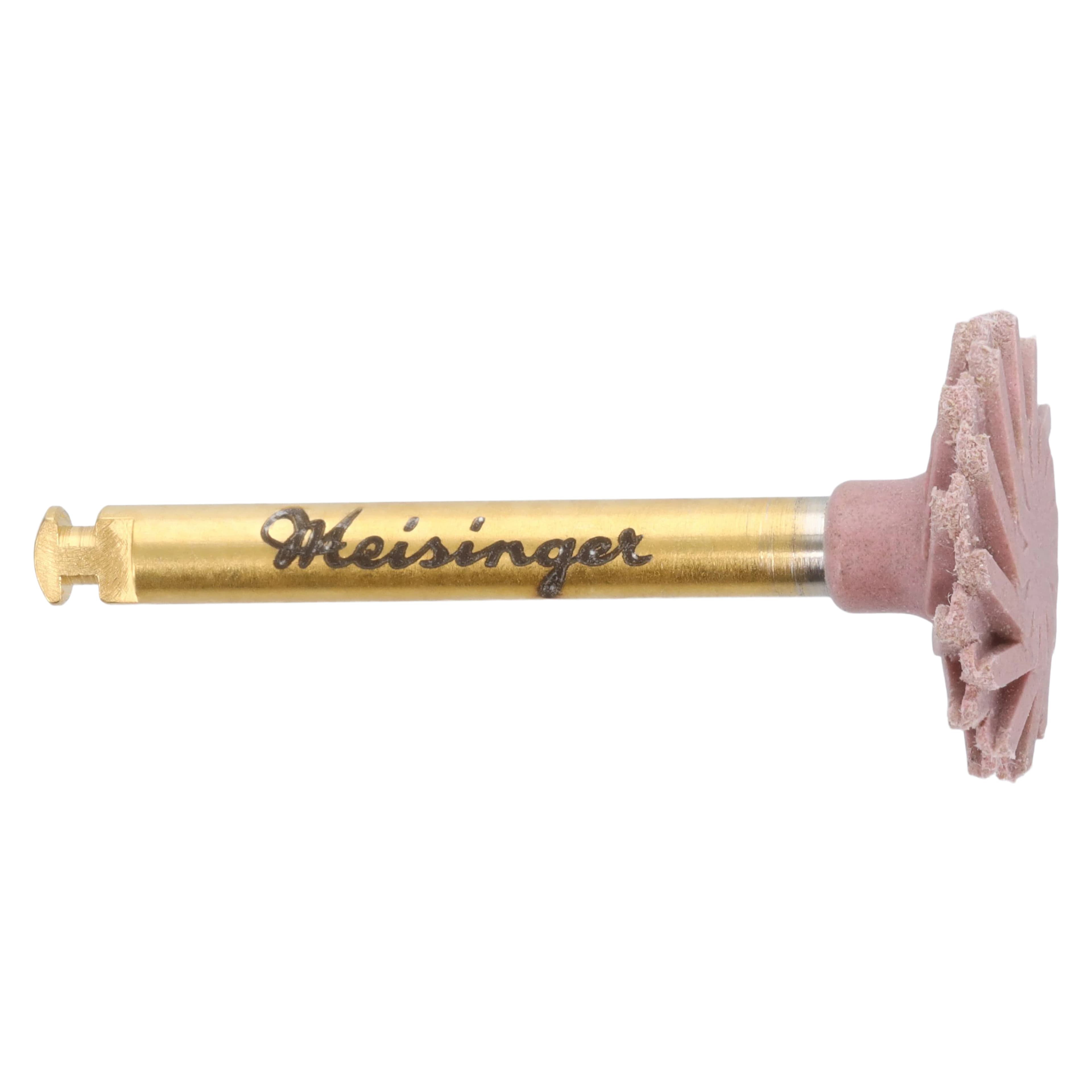 Meisinger LUSTER Twist Composite Polisher, Pre-Polish, Medium, Pink, RA Shank, 10.0 mm, 2/Pkg, 9769M-100-RA - #9769-100 Pink Medium Twist Polisher Pre-Polish RA Pack of 2 - Image 1