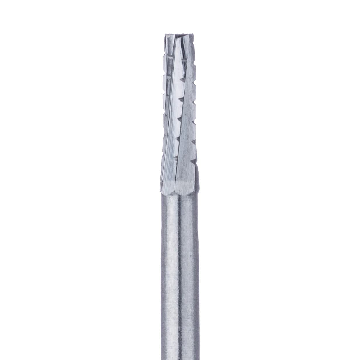 Meisinger Tungsten Carbide Bur HM33L-016-FGL, Tapered Fissure Cross Cut, Friction Grip Long, #702L, 1.6 mm Head Diameter, 5/Pkg - Tungsten Carbide Bur HM 33L – FGL, Tapered Fissure Cross Cut, 5/Pkg - # 702L, 1.6 mm Head Diameter - Image 1