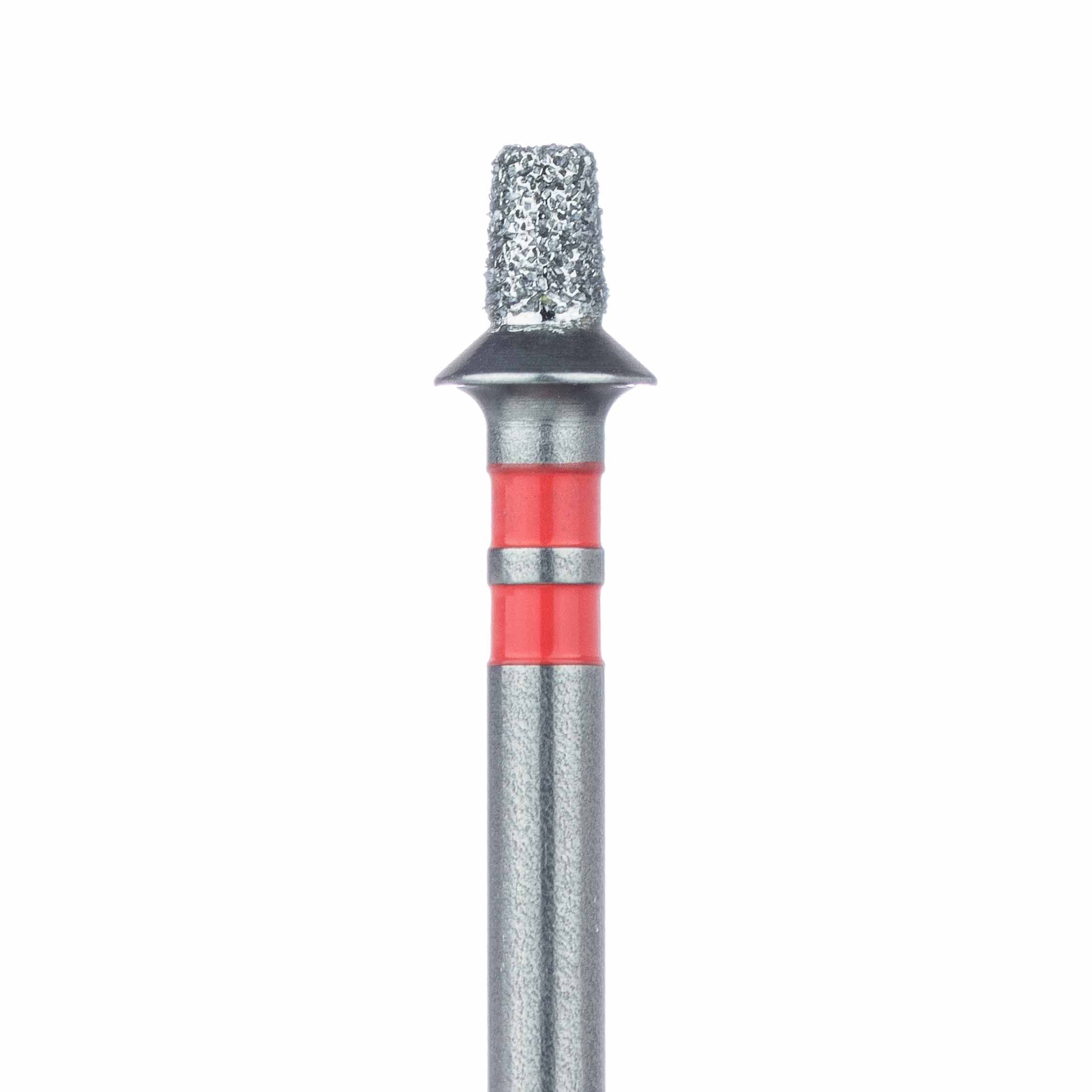 Meisinger 828TR-017 FG Tapered Occlusal Reduction Diamond Bur, Coarse, Red Ring, 2.4mm Depth, 5/Pack - Meisinger FG Occlusal Reduction Diamonds - 828-017 - Tapered Red - Image 1
