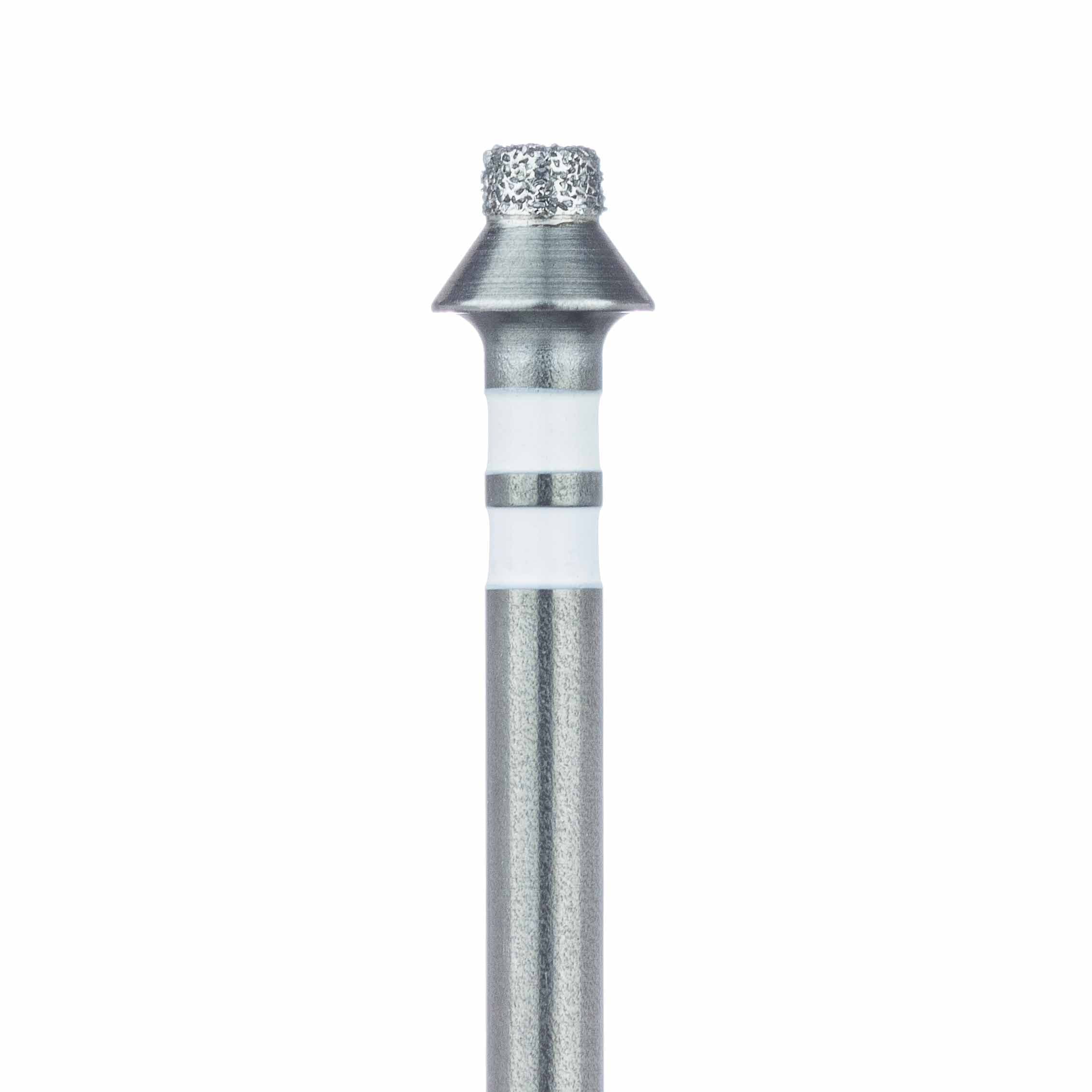 Meisinger 828TW-017 FG Occlusal Reduction Diamond Bur, Tapered, 1.0mm Depth, White, 5/Pack - Meisinger FG Occlusal Reduction Diamonds - 828-017 - Tapered White - Image 1