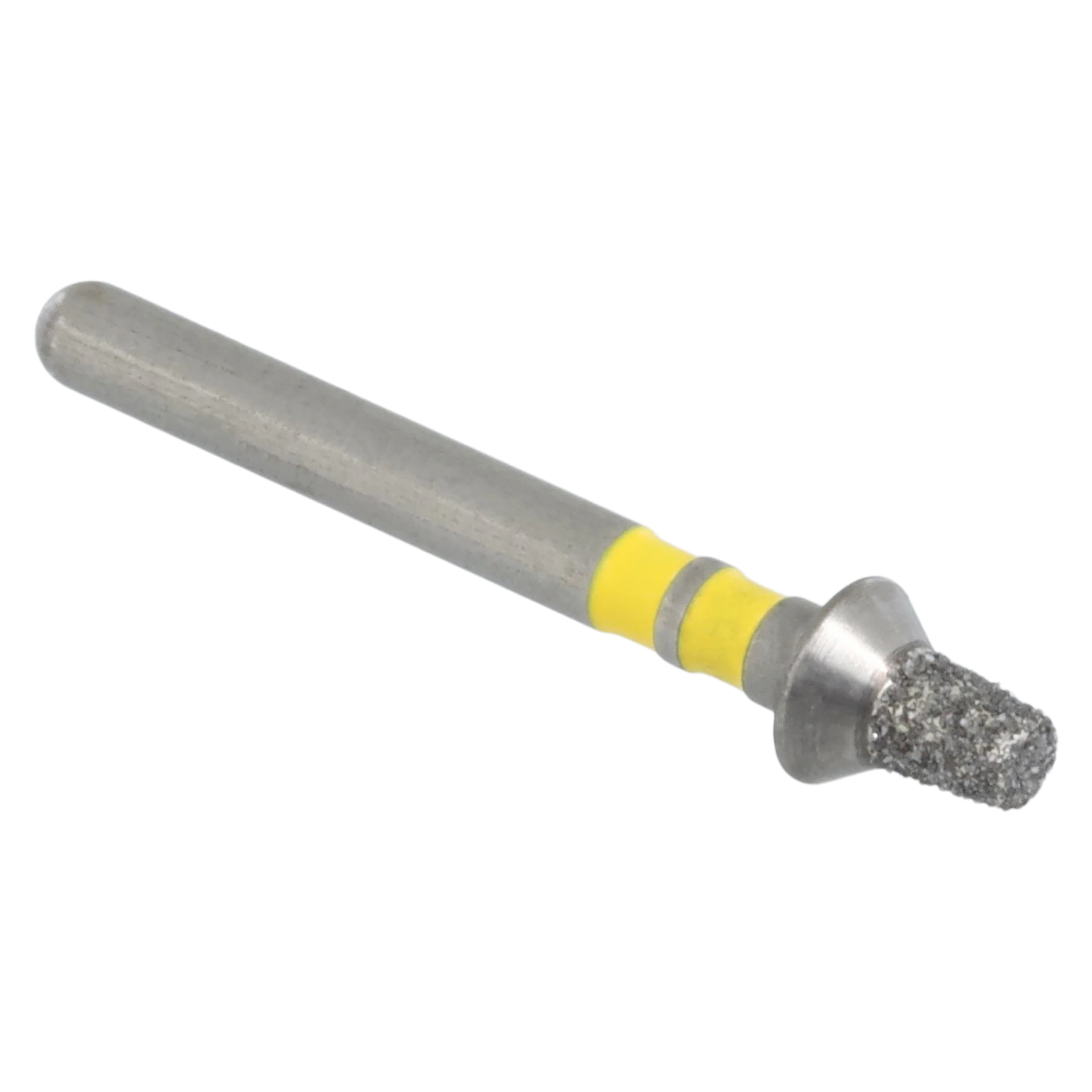 Meisinger 828TY-017 FG Tapered Occlusal Reduction Diamond Bur, Coarse, Yellow, 1.7mm Head, 2.0mm Depth, 5/Pack thumbnail 2