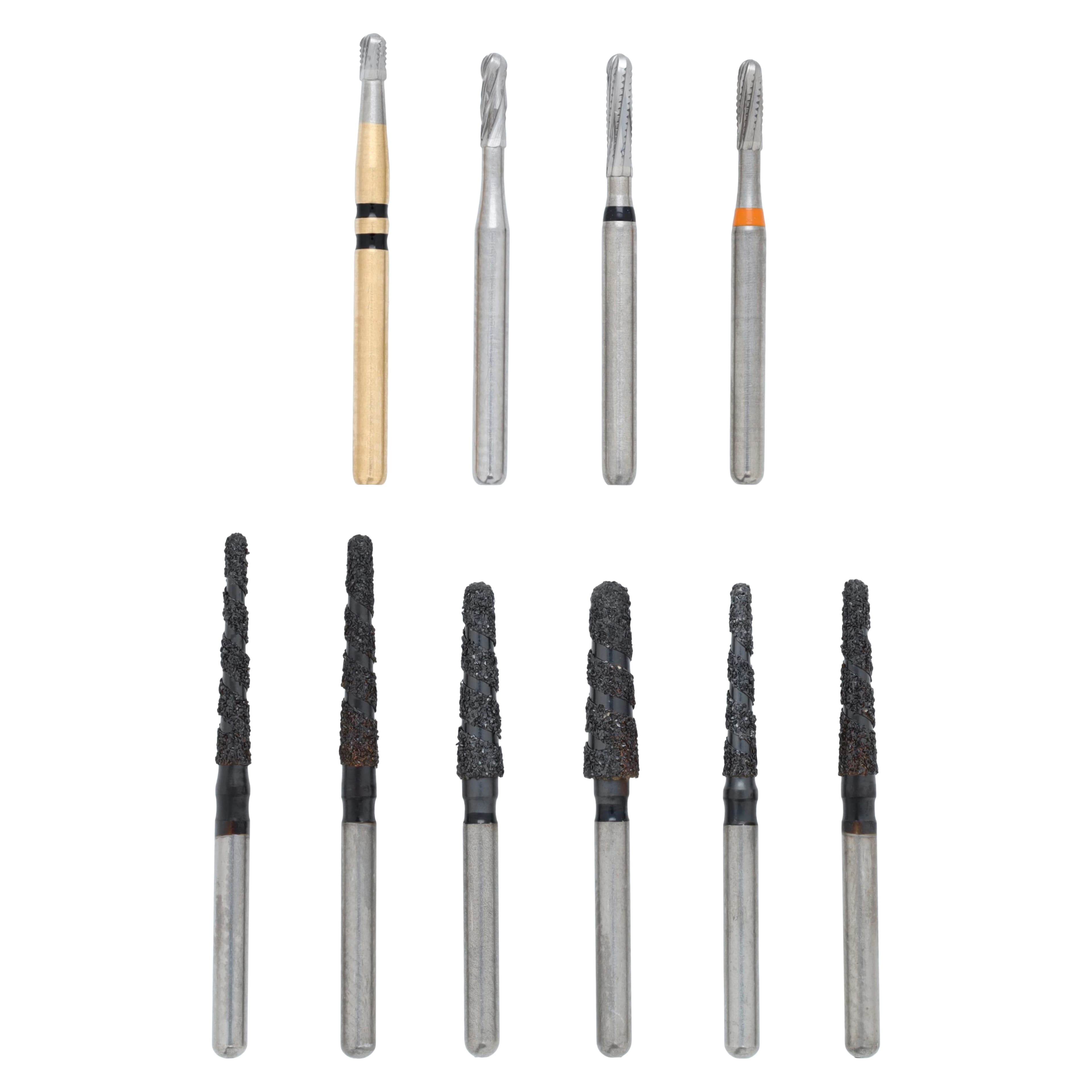 Meisinger Black Cobra Complete Crown Removal Kit (BC04) with 10 Burs and Sterilizable Bur Block - Black Cobra Complete Crown Removal Kit - Image 1
