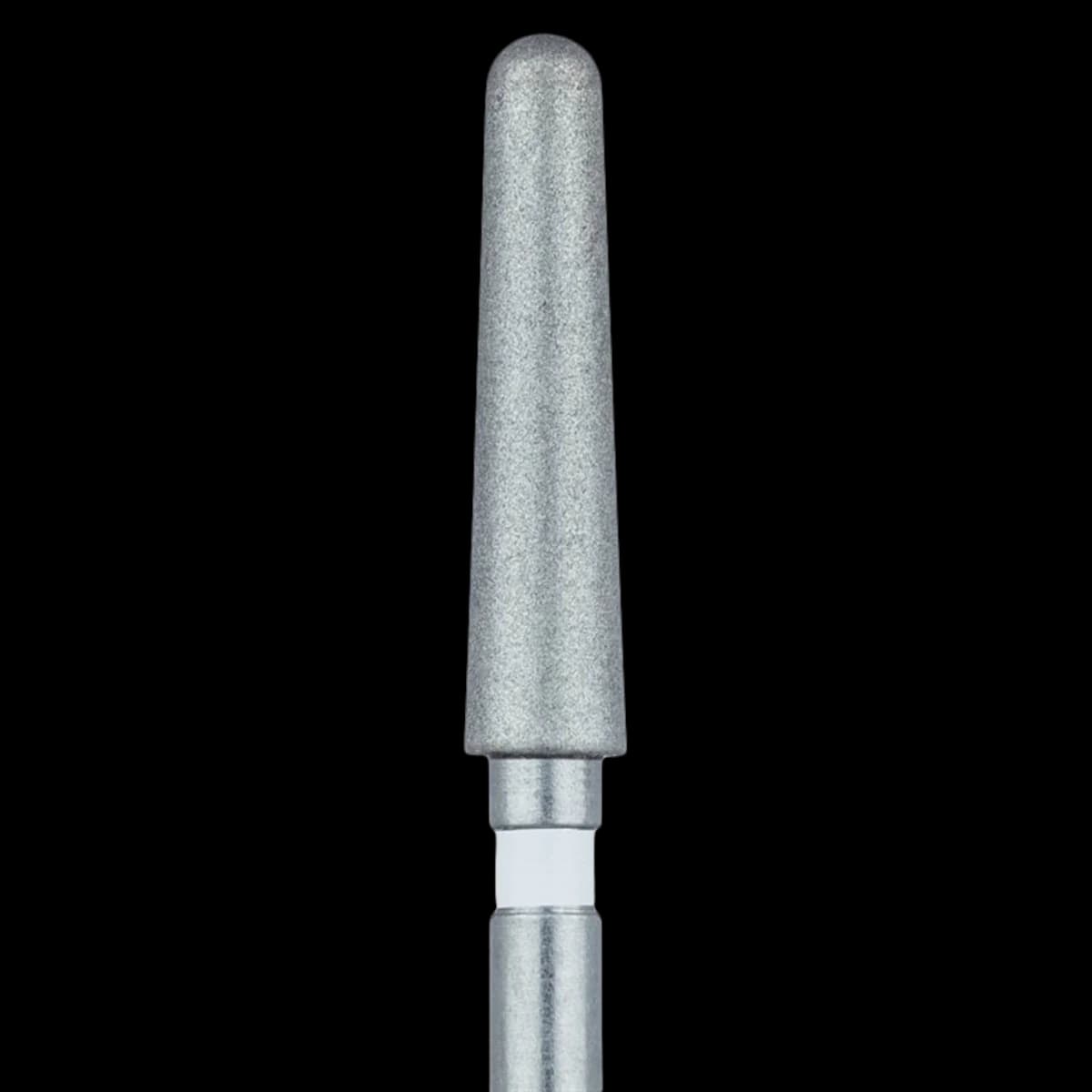 Meisinger 852Z1-024-FG Zirconia Diamond Bur, Ultra Fine Grit, Round End Taper, 2.4mm Head Diameter, Friction Grip, 5/Pack - Diamond Burs for Zirconium Oxide – FG, Round End Taper, 5/Pkg - Ultra Fine Grit, White, # 852, 2.4 mm Head Diameter, 10 mm Head Length - Image 1