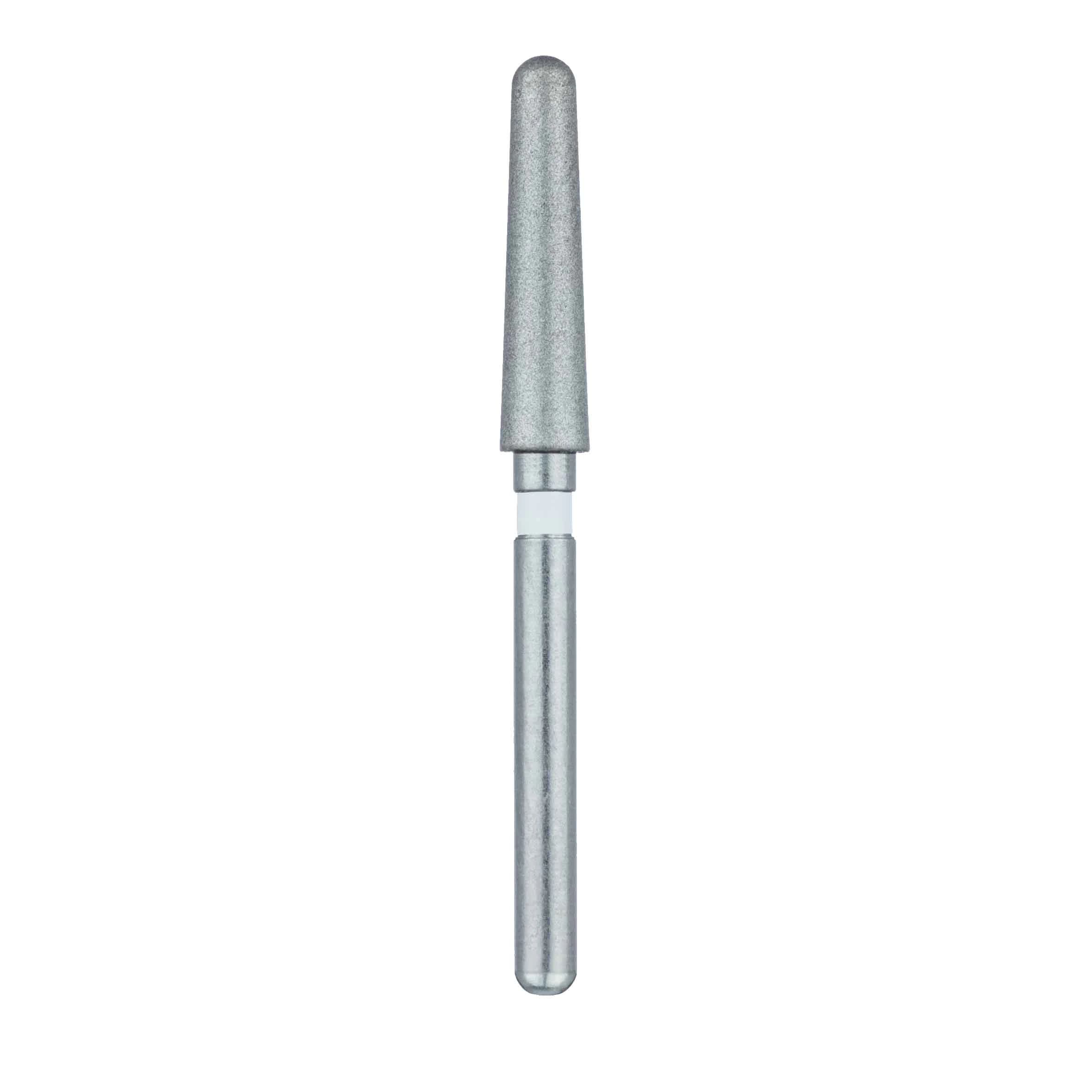 Meisinger 852Z1-024-FG Zirconia Diamond Bur, Ultra Fine Grit, Round End Taper, 2.4mm Head Diameter, Friction Grip, 5/Pack thumbnail 2